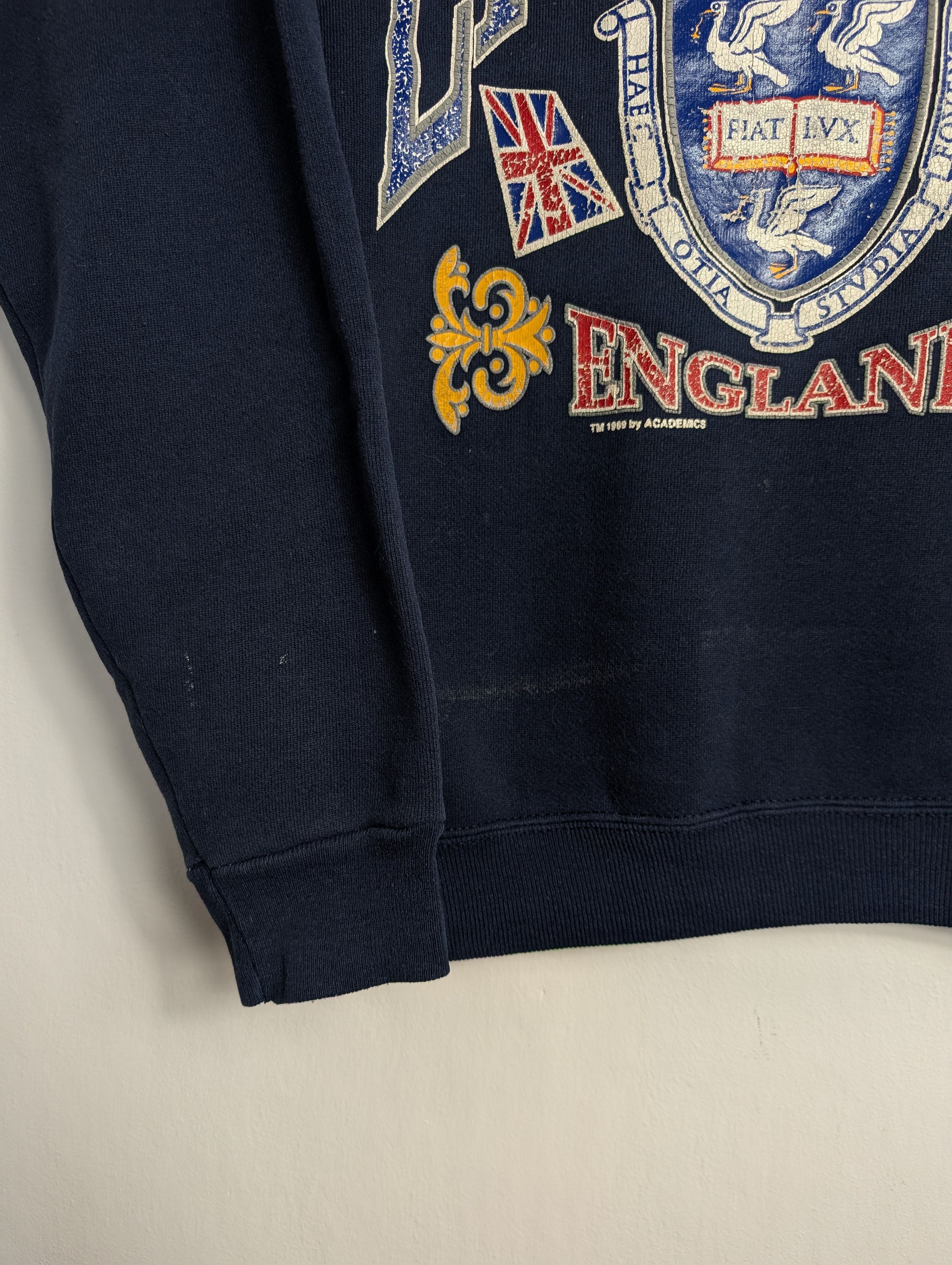 Vintage Vintage University of Liverpool Sweatshirt 1988 Navy Boxy Size US L / EU 52-54 / 3 - 6 Thumbnail