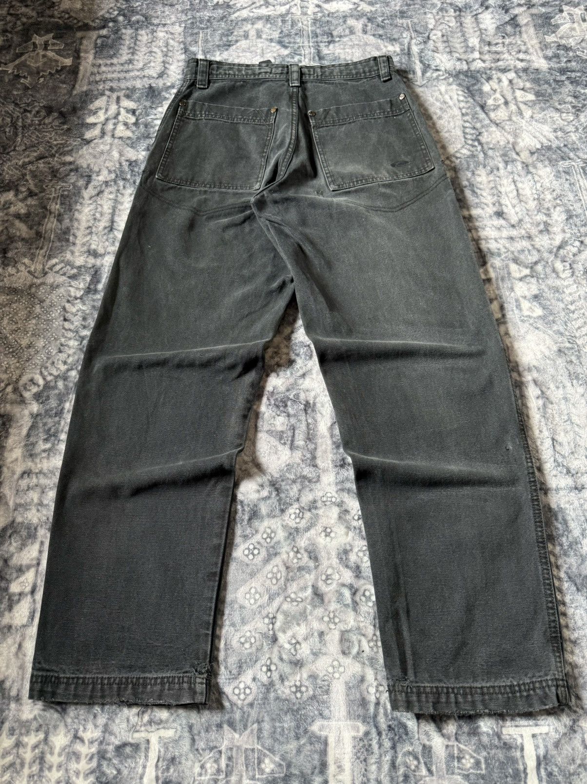 Billabong × Quiksilver × Vintage Vintage 80s 90s Quiksilver Black Faded Baker Denim Pants Size US 29 - 2 Thumbnail