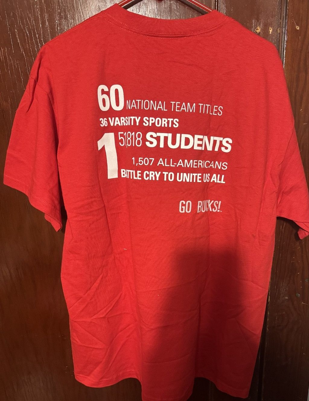 The Unbranded Brand Ohio State Buckeyes Red T-Shirt men sz L Shirt NEW WITH TAGS Size US L / EU 52-54 / 3 - 2 Thumbnail