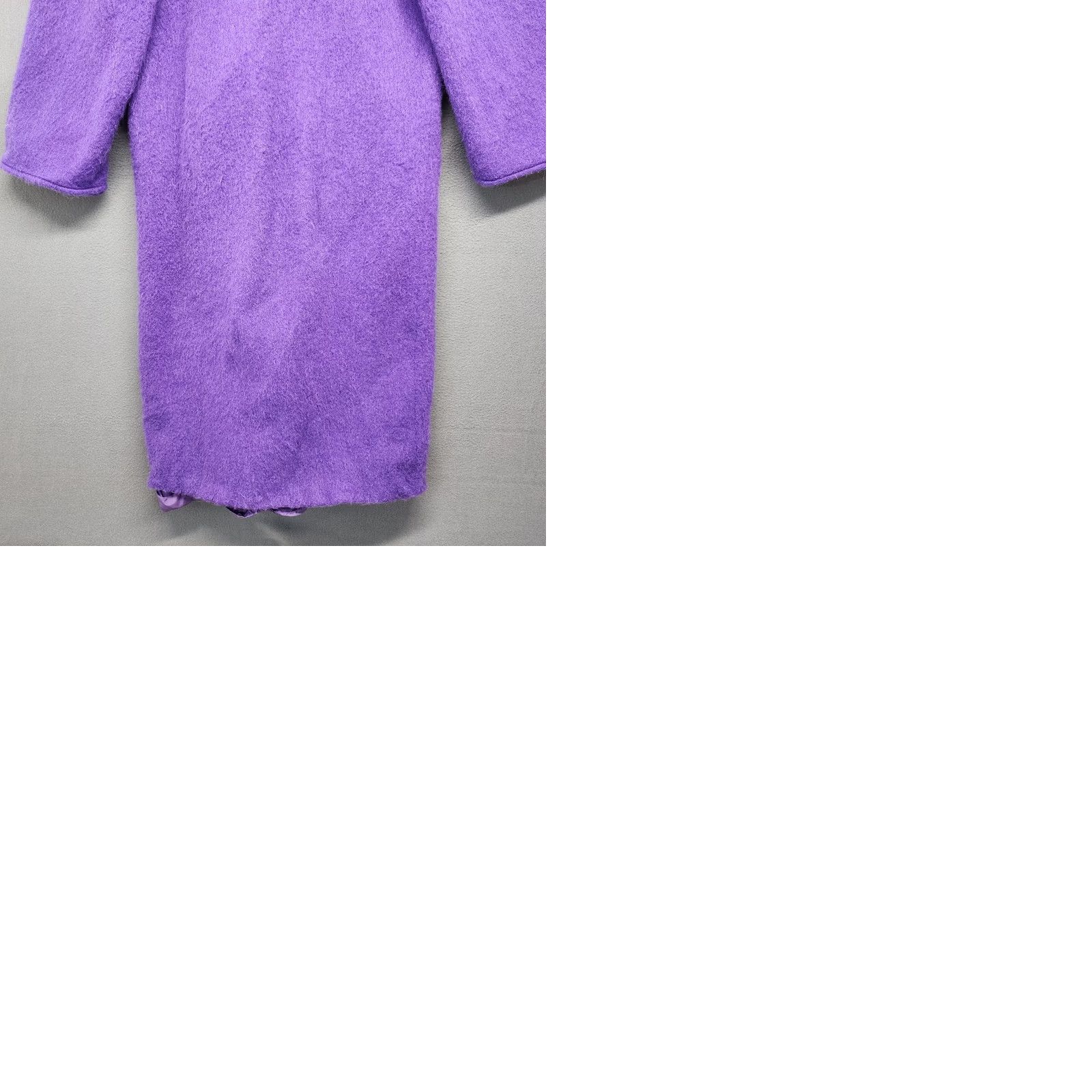 Missoni VINTAGE Missoni Donna Womens Coat Overcoat Long Purple Wool Mohair Blend Italy PROJECT Ladies Womens Middle Length 2000s Size M / US 6-8 / IT 42-44 - 10 Thumbnail