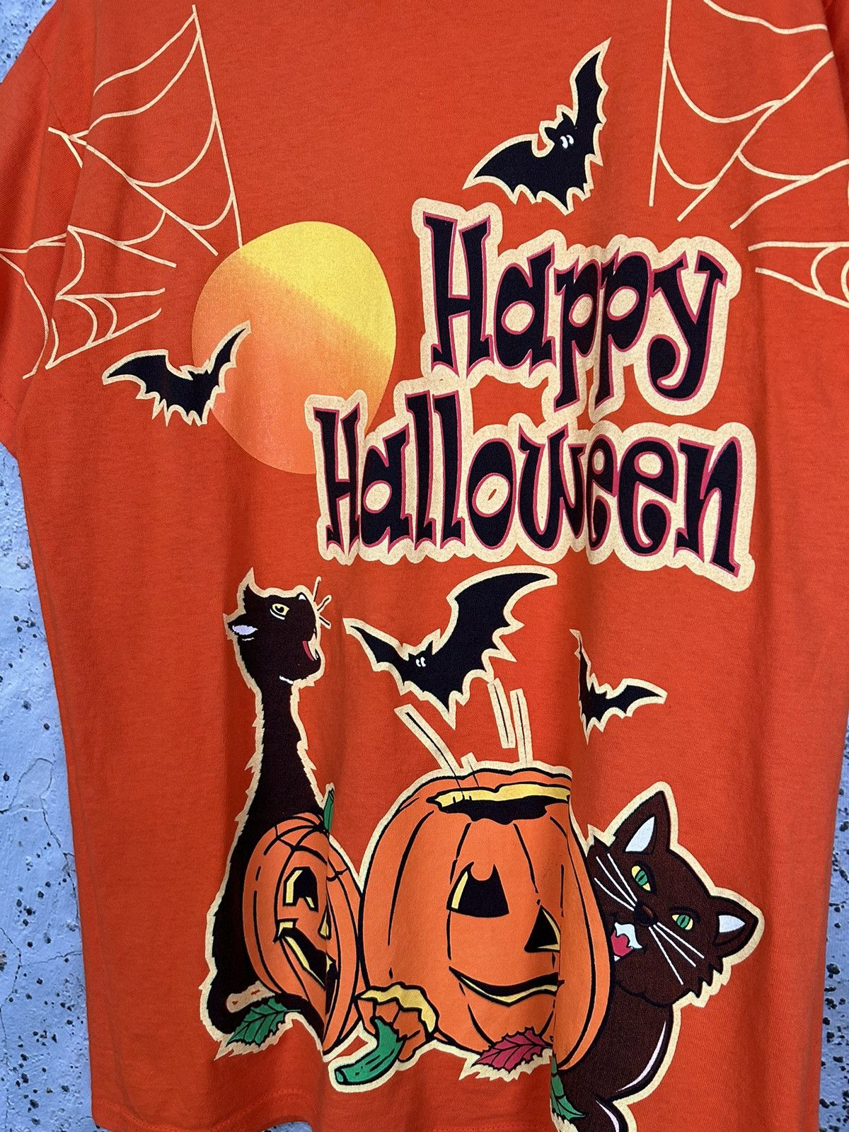 Vintage Vintage Happy Halloween Horror Graphic Tee Y2K 90s Size US M / EU 48-50 / 2 - 3 Thumbnail