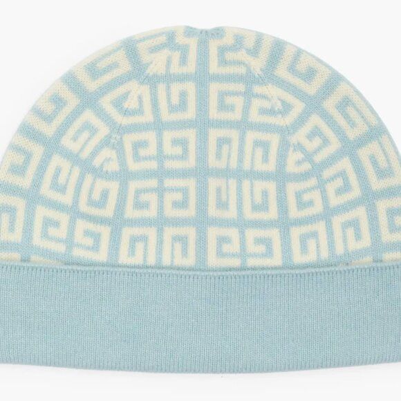 Givenchy Givenchy Double Face Knit Beanie Ice Blue Size ONE SIZE - 8 Thumbnail