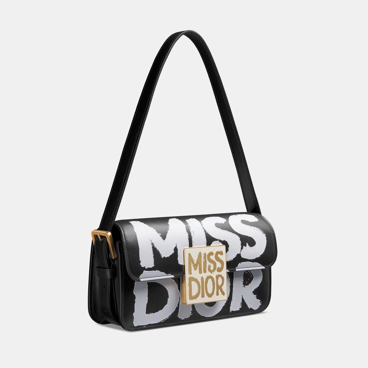 Dior o1bcso1str0226 Size:OS/Miss Dior Flap Bag in Black/White Size ONE SIZE - 1 Thumbnail