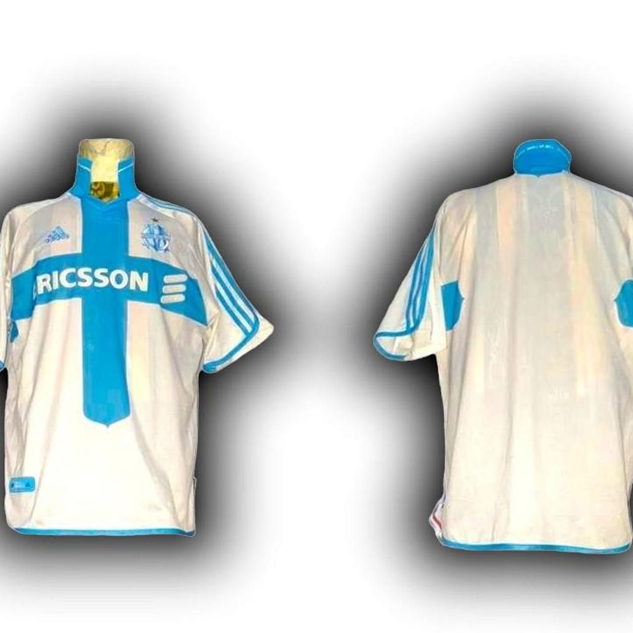 Adidas Olympique Marseille France 2000 2001 Home Shirt Jersey Size US L / EU 52-54 / 3 - 2 Thumbnail