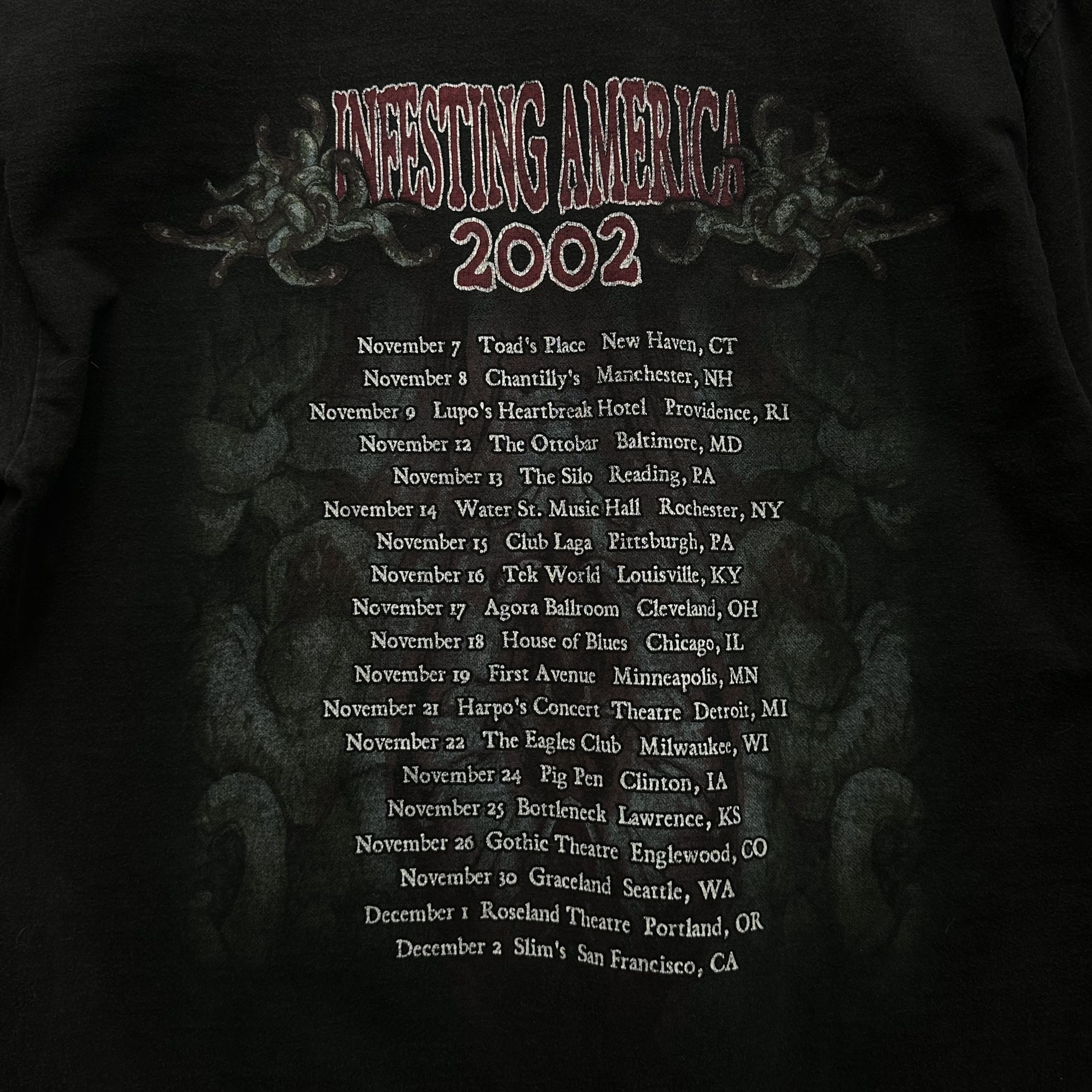 Band Tees CANNIBAL CORPSE Infestin America Tour 2002 Vintage Size US L / EU 52-54 / 3 - 6 Thumbnail