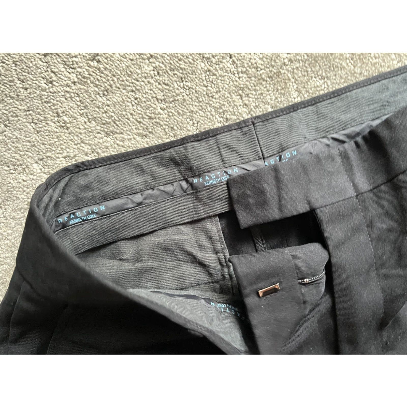Kenneth Cole Kenneth Cole Reaction Mens Dress Pants 29x28 Black Polyester Flat Front Dress Pants Mens 29 Black Polyester Flat Front Size US 29 - 5 Thumbnail