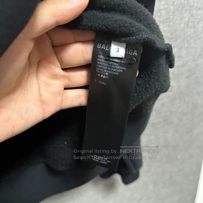 Balenciaga Balenciaga Logo Printed Fleece Sweatshirt Size US L / EU 52-54 / 3 - 4 Thumbnail