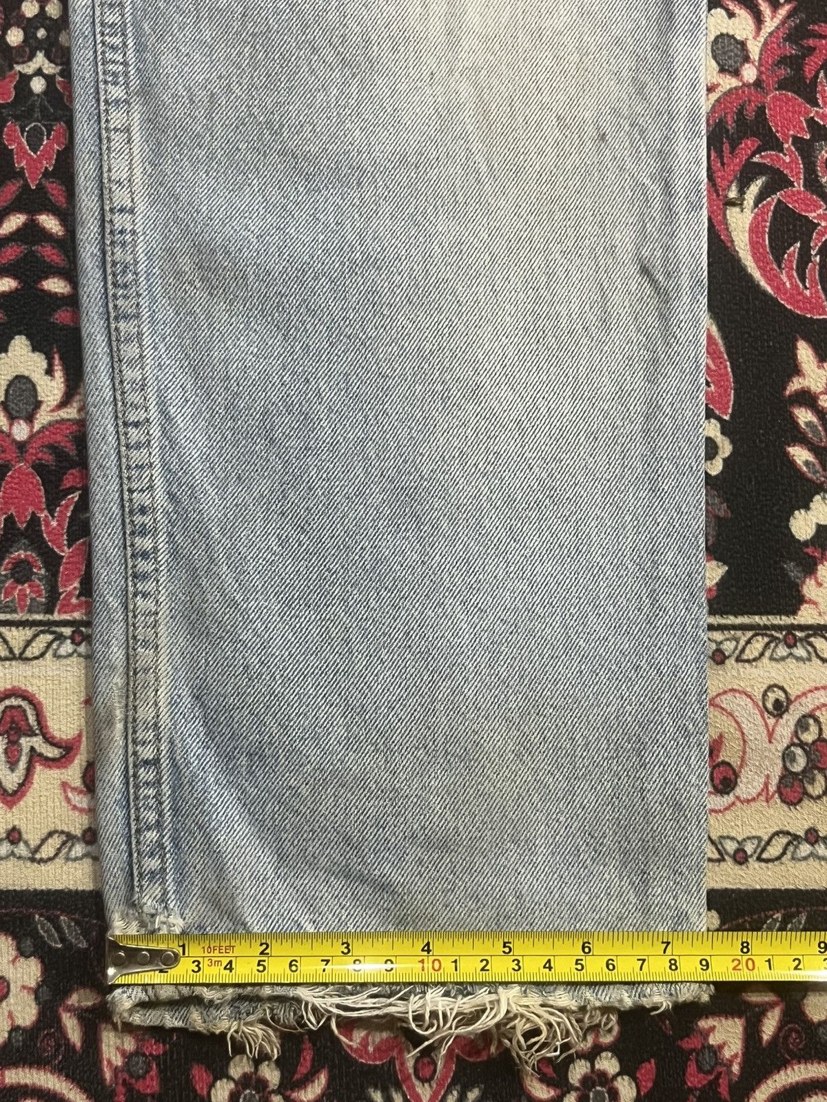 Levi's Vintage Levi’s 610 Orange Tab Light Washed Frayed Leg Jeans Size US 31 - 17 Thumbnail