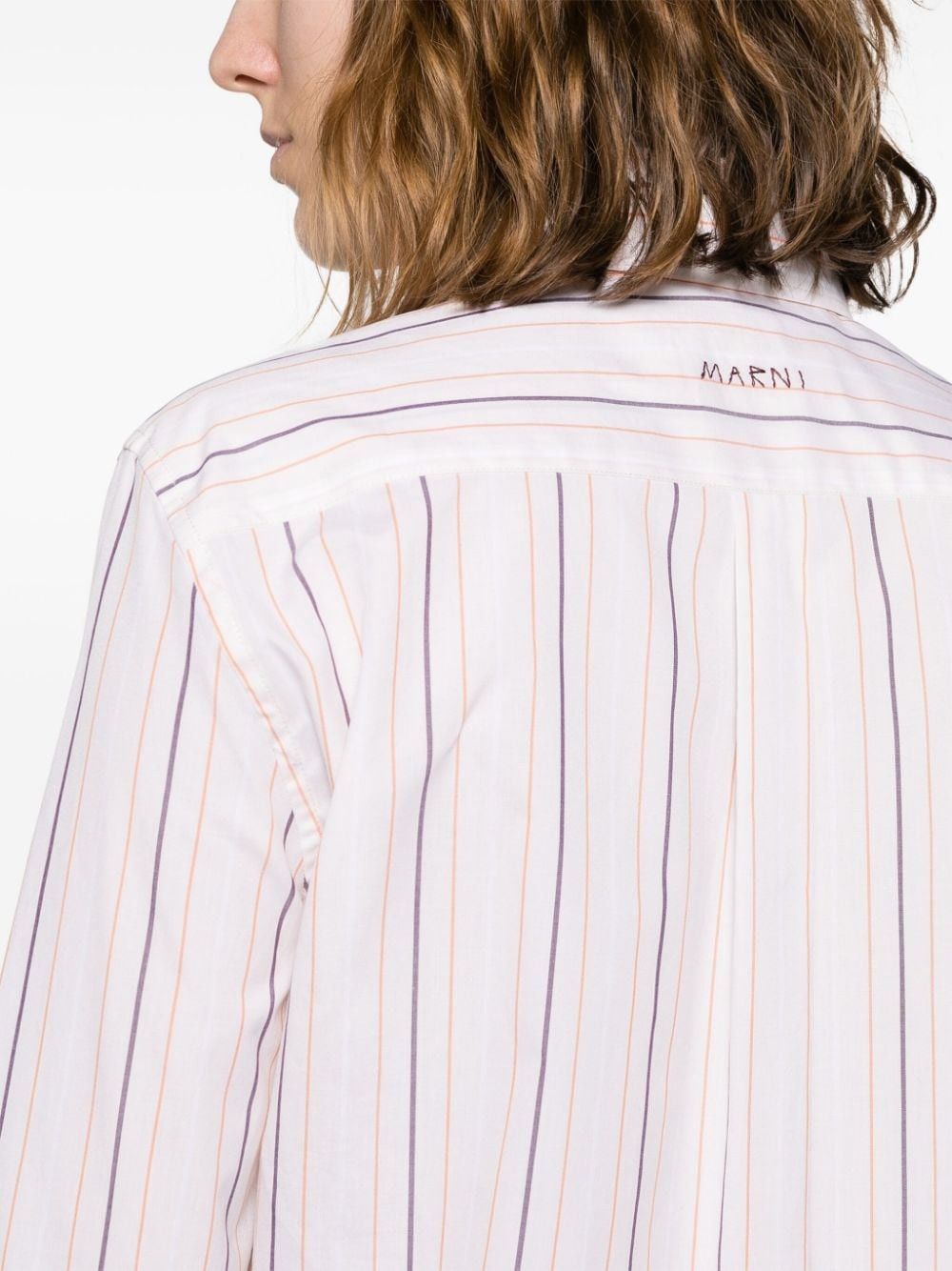 Marni o1f1d3z0525 Striped Cotton Shirt in Multicolor Size XL / US 12-14 / IT 48-50 - 5 Thumbnail