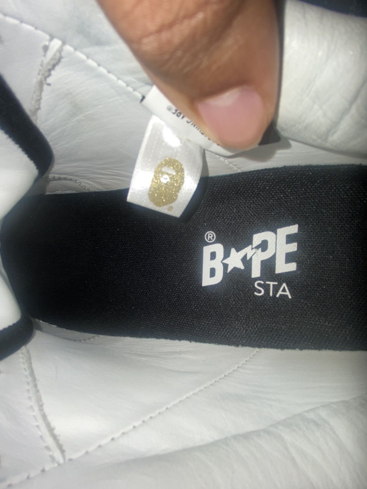 Bape Black and White Bapestas Size US 8 / EU 41 - 10 Thumbnail