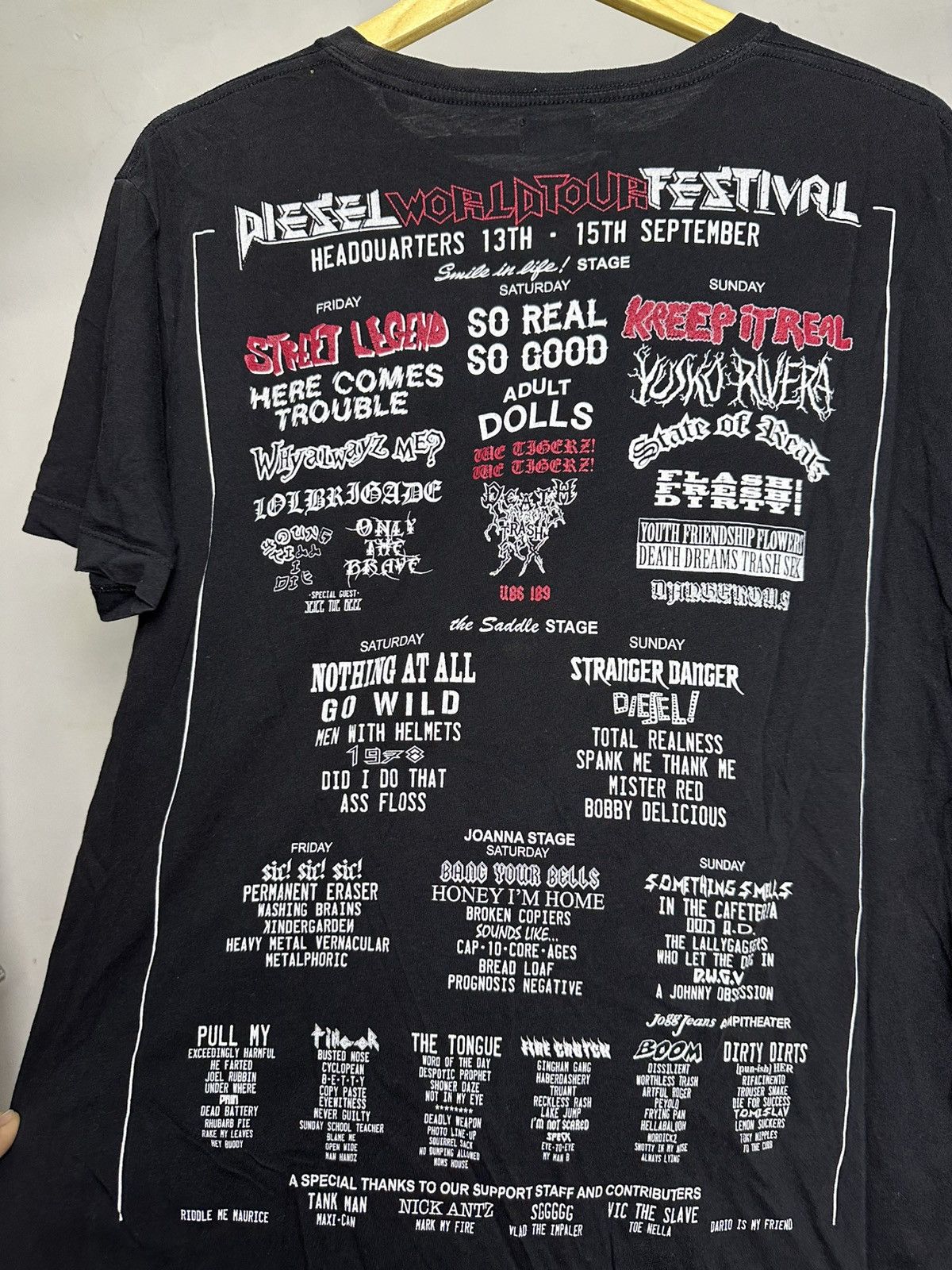 Diesel × If Six Was Nine × Le Grande Bleu (L.G.B.) Diesel World Tour Gothic Punk Tshirt Size US M / EU 48-50 / 2 - 6 Thumbnail