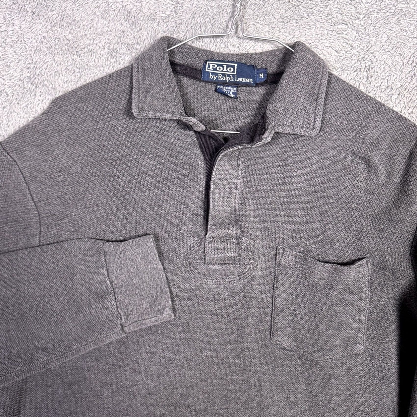 Polo Ralph Lauren VINTAGE Polo Ralph Lauren Rugby Shirt Mens M 90s Sweater Pocket Knit Pullover Size US M / EU 48-50 / 2 - 2 Thumbnail