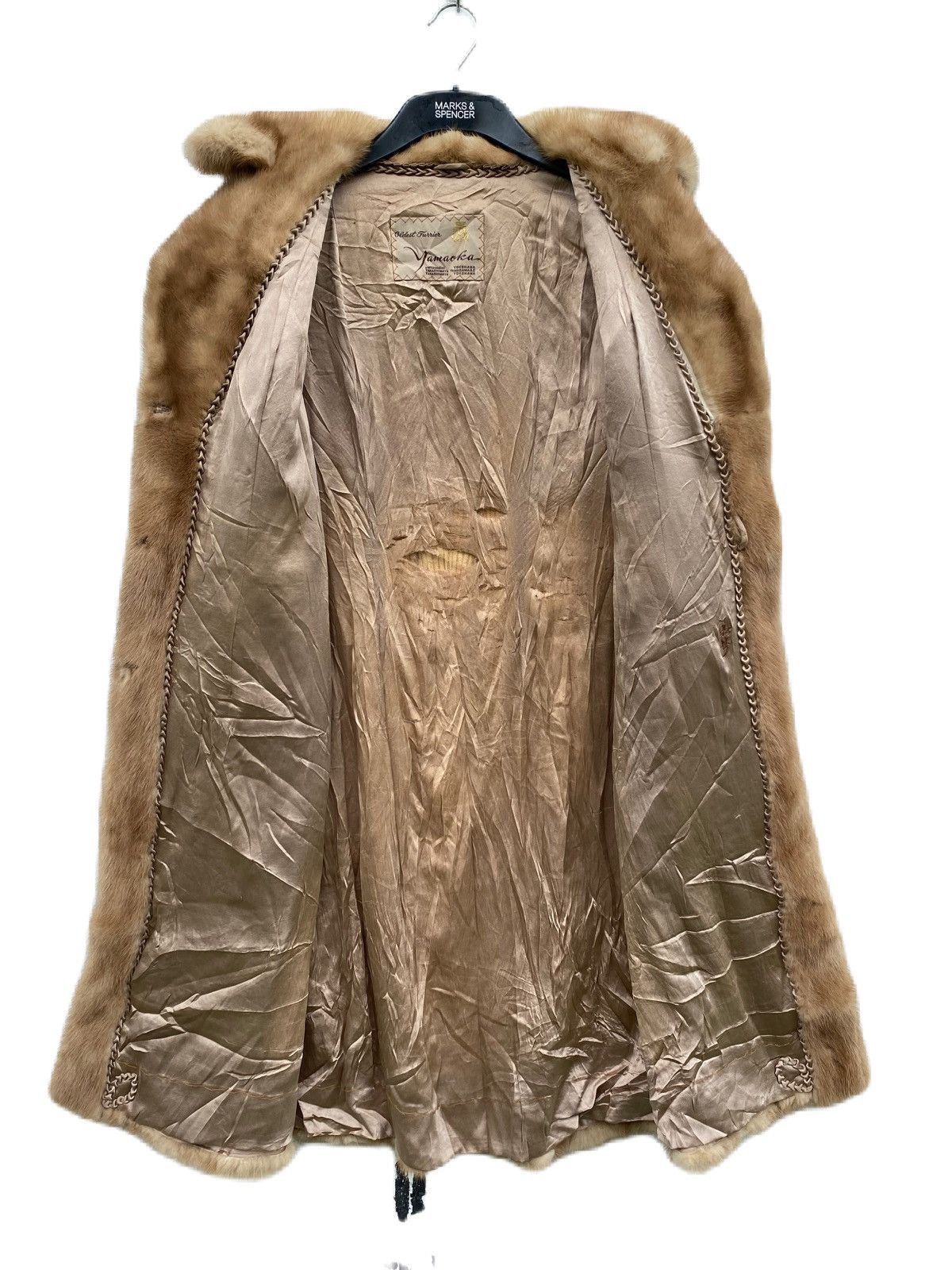 Japanese Brand × Vintage LONG JACKET TRUE LEATHER FUR OLDEST FURRIER YAMAOKA RARE Size S / US 4 / IT 40 - 4 Thumbnail