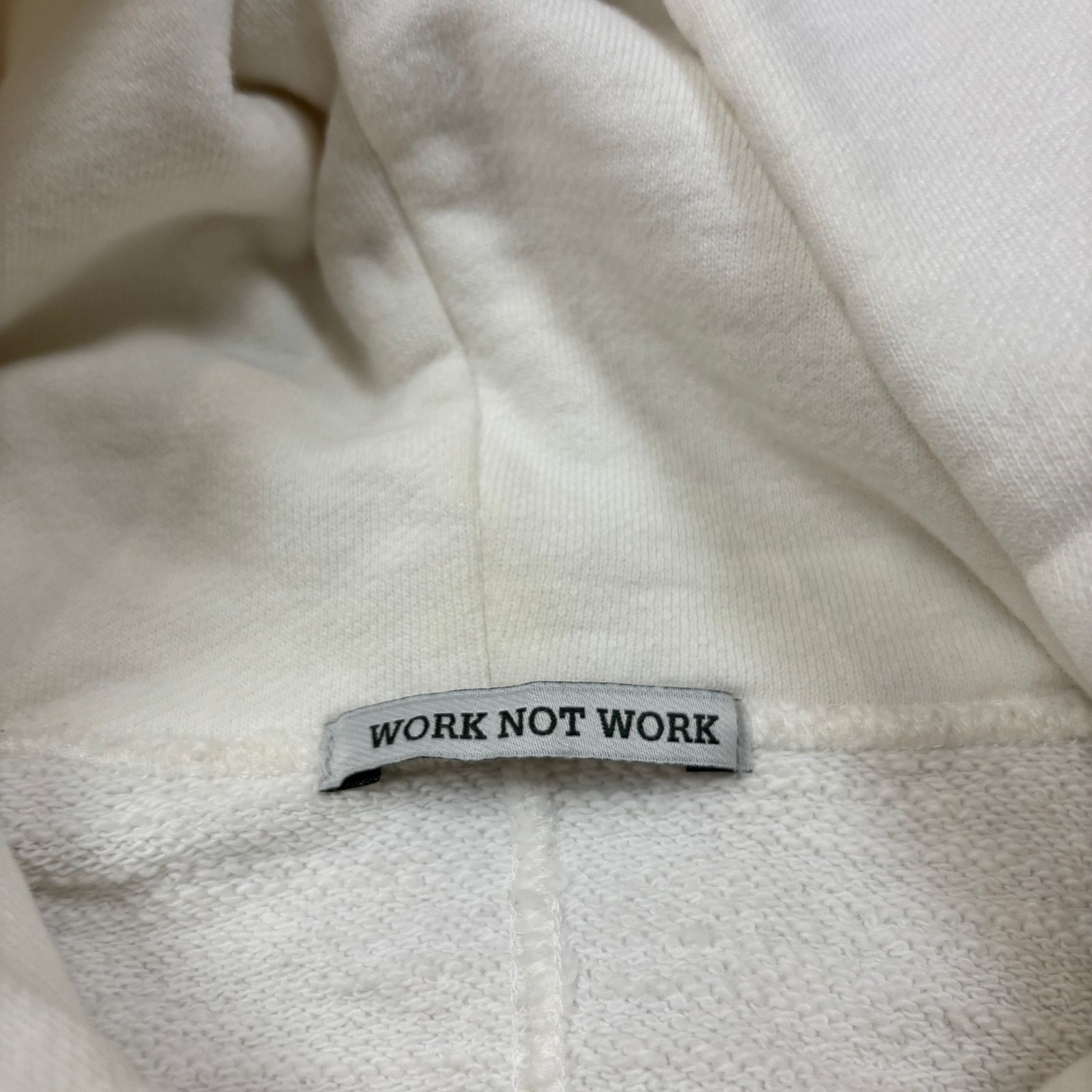 Japanese Brand Work Not Work Blank White Hoodie Men's Medium Made in Japan Size US M / EU 48-50 / 2 - 4 Thumbnail