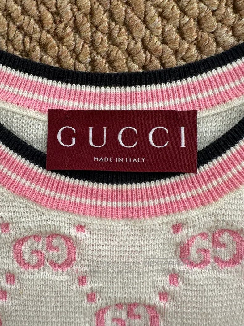 Gucci Gucci Classic GG pattern full-print knitted short sleeves Size S / US 4 / IT 40 - 8 Thumbnail