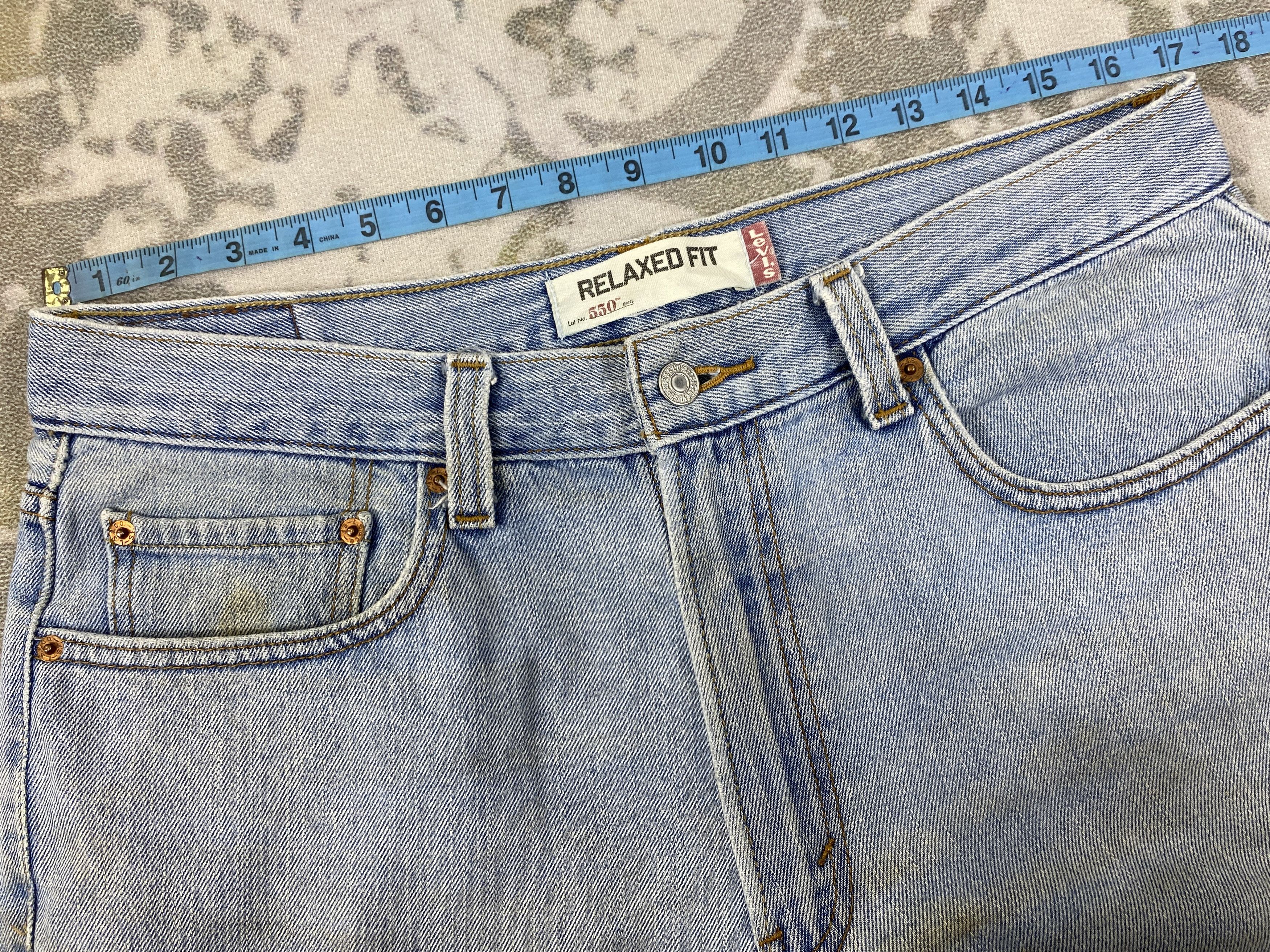Levi's Light Blue Wash Vintage Levi's 550 34x29.5 Denim -JN1891 Size US 34 / EU 50 - 5 Thumbnail