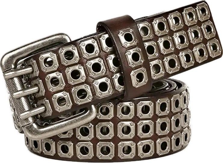Leather × Vintage Heavy Metal Cowboy Punk Belt Size ONE SIZE - 1 Thumbnail