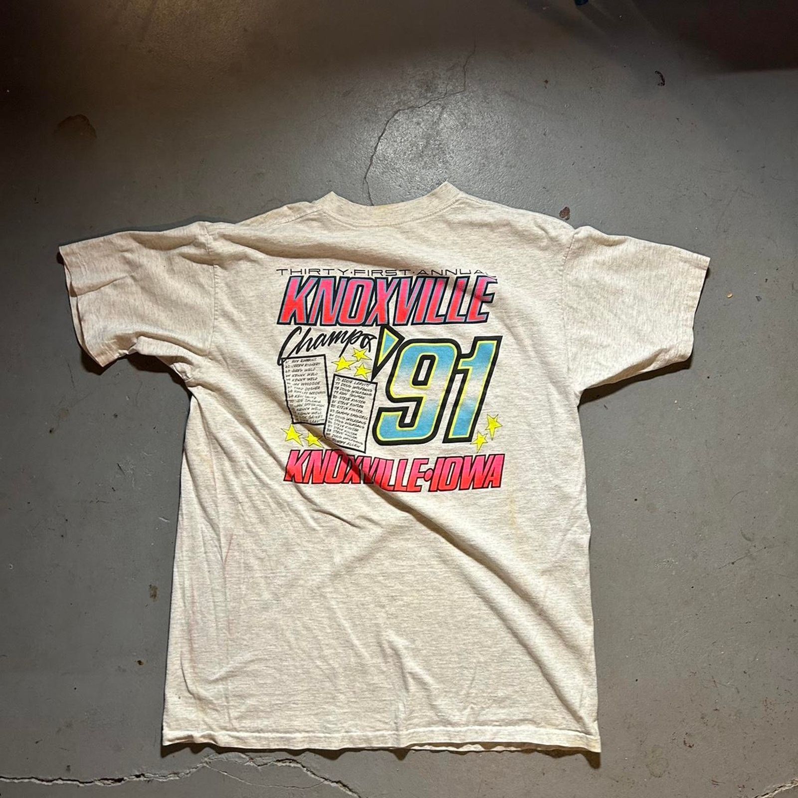 Hanes 90s grey slot car nascar tee shirt Size US XL / EU 56 / 4 - 3 Thumbnail