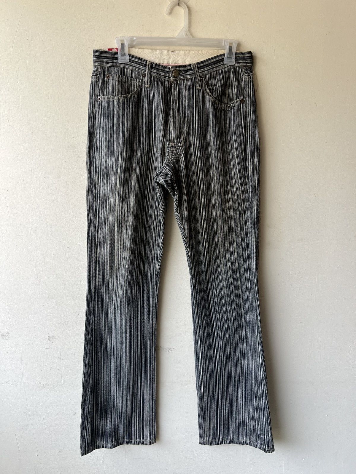 Schlussel BLUE WAY Japan Striped Flare Jeans Size US 30 / EU 46 - 2 Thumbnail