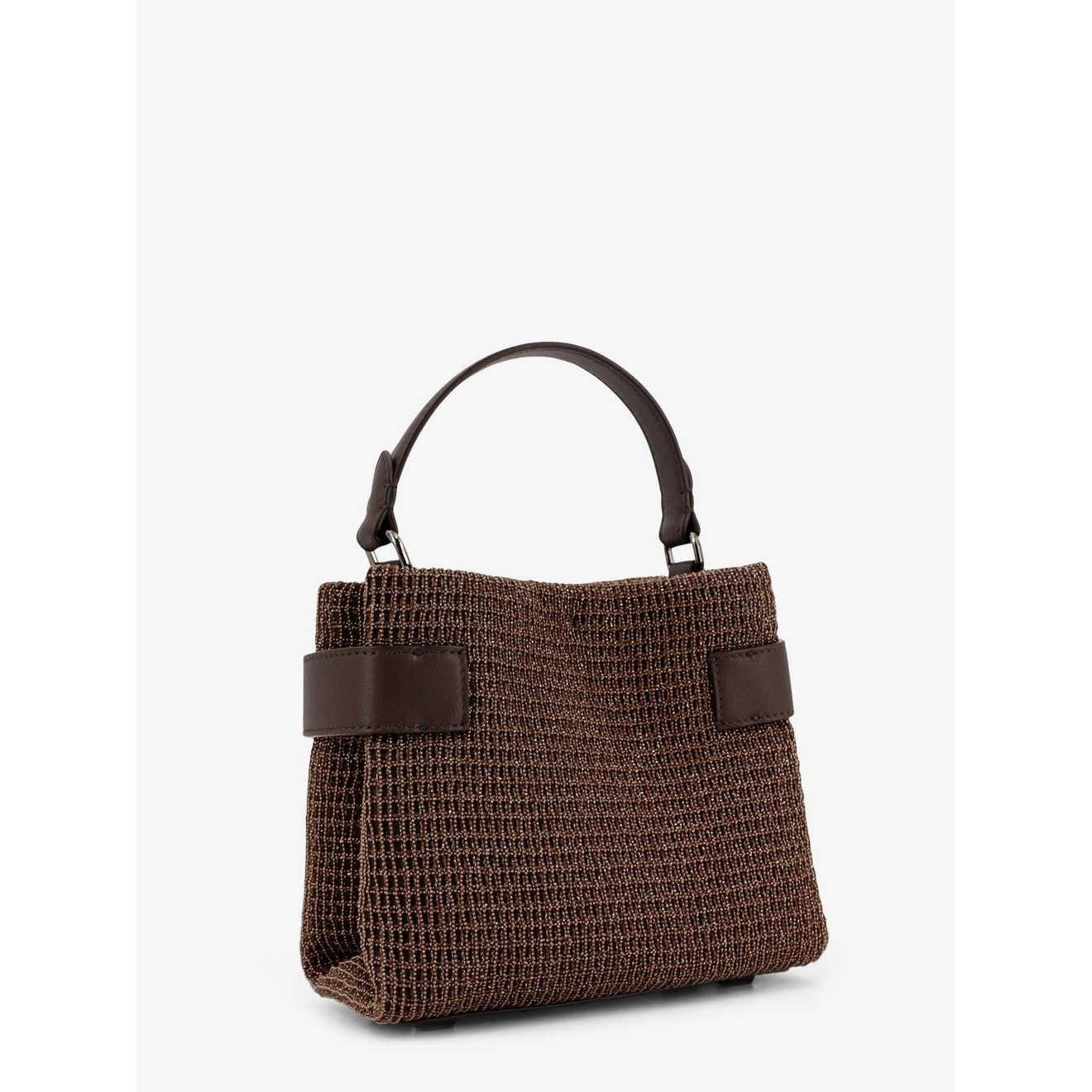 Brunello Cucinelli BRUNELLO CUCINELLI Essence Small $5900 Brown Top Handle Bag Size ONE SIZE - 3 Thumbnail