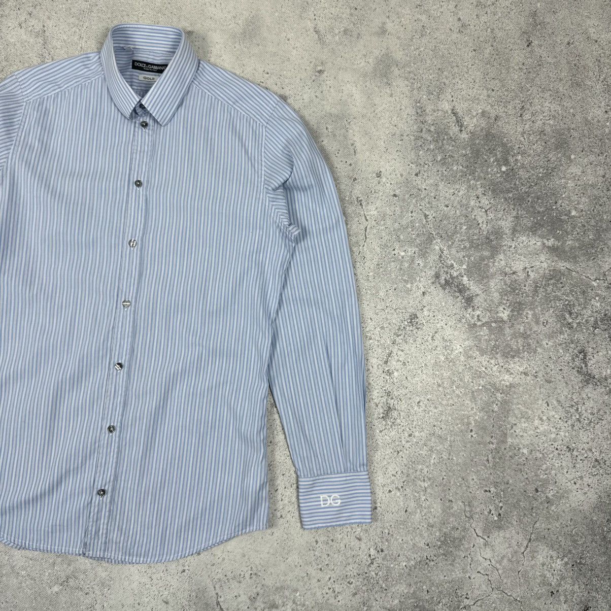 Dolce & Gabbana Dolce & Gabbana Gold Martini Fit Striped Button Up Shirt Size US M / EU 48-50 / 2 - 3 Thumbnail