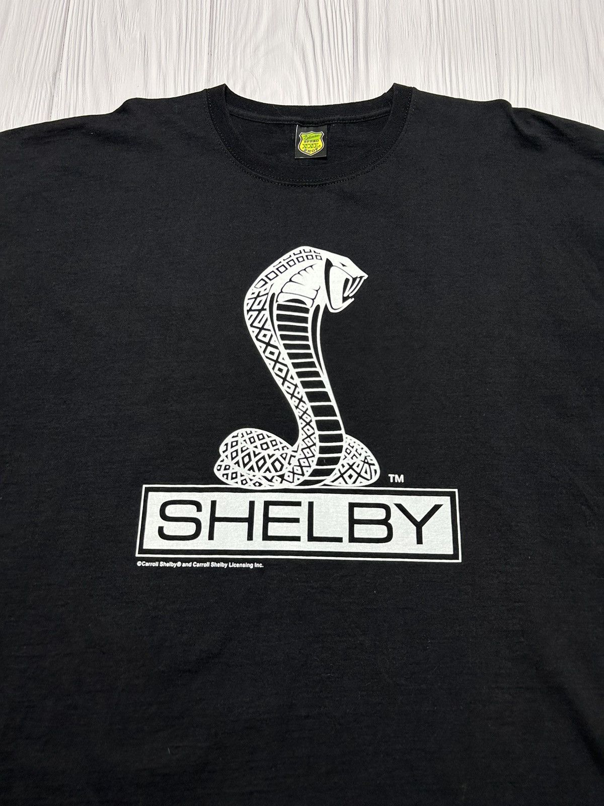 Vintage Vintage Carroll Shelby Cobra Big Logo T-Shirt Size US XXL / EU 58 / 5 - 4 Thumbnail