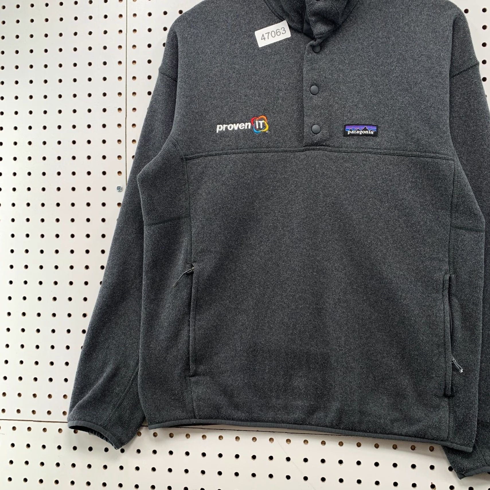 Patagonia Patagonia Better Sweater Mens Medium Gray 1/4 Snap PROVE IT Gray Pullover Sweatshirt Size US M / EU 48-50 / 2 - 5 Thumbnail