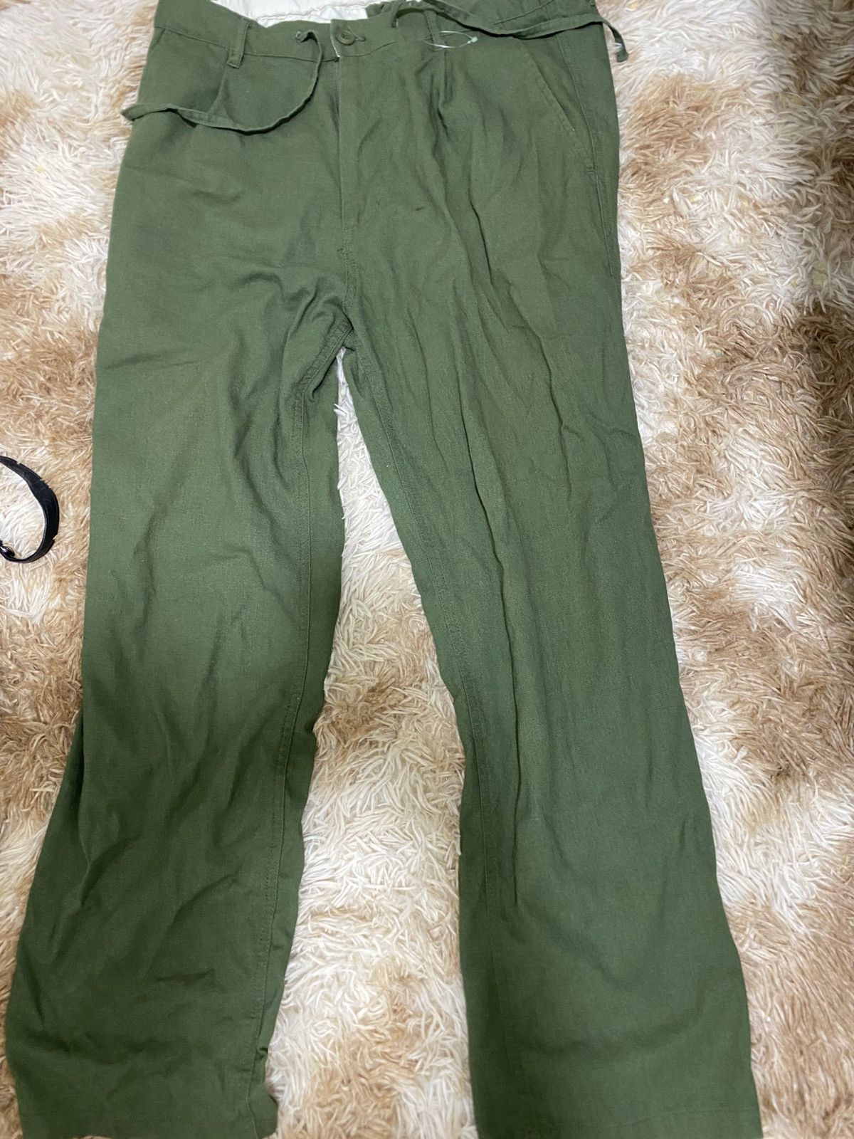 Other Coen Japan Army Green Multi-Fabric Fatigue Pants (YKK Zip) Size US 34 / EU 50 - 1 Thumbnail
