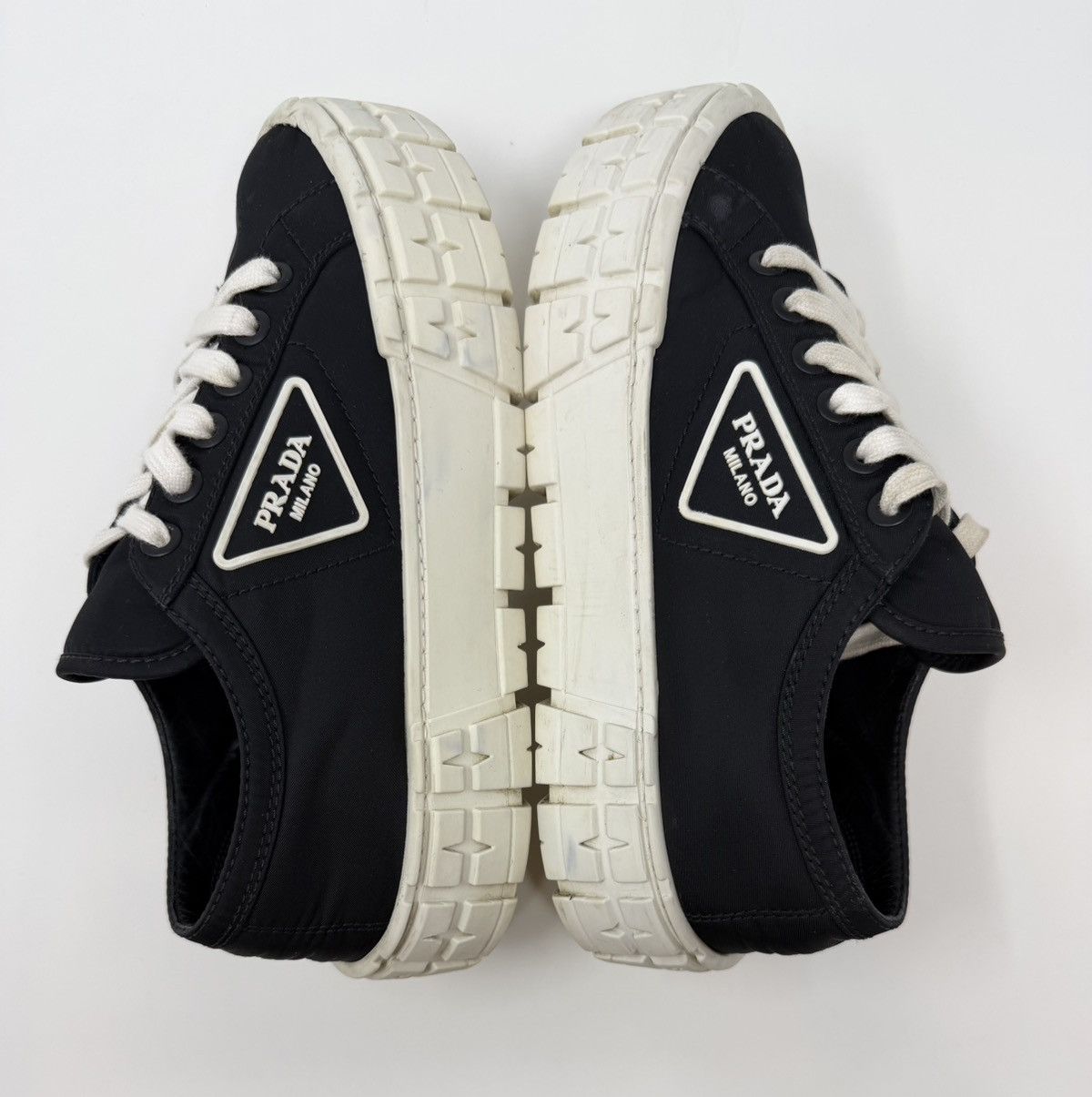 Prada Prada Double Wheel Re-Nylon Sneaker Size US 9.5 / IT 39.5 - 3 Thumbnail
