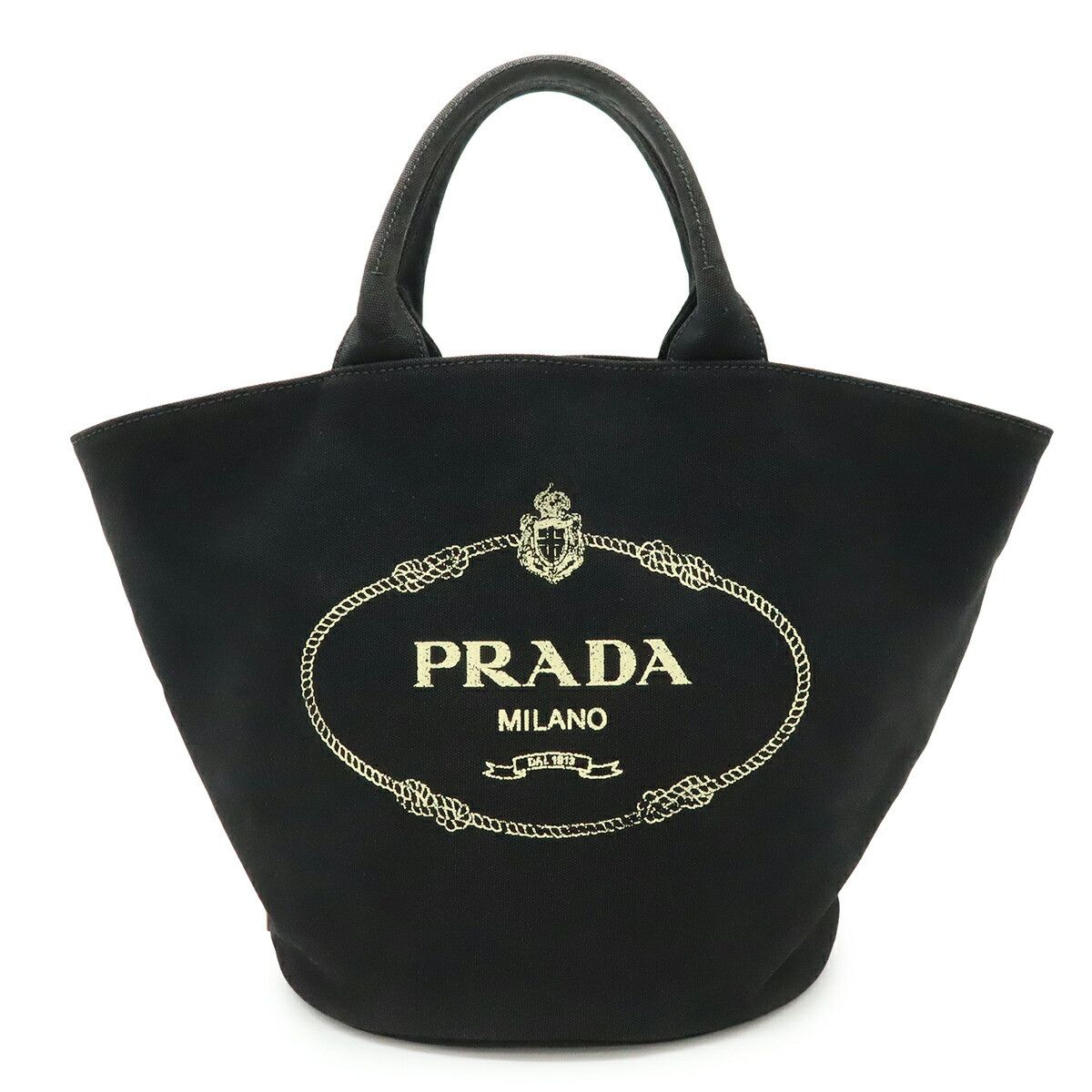 Prada Prada Canapa Canvas Leather Tote Bag Canvas Tote Bag 1BG163 DUTY FREE for USA
