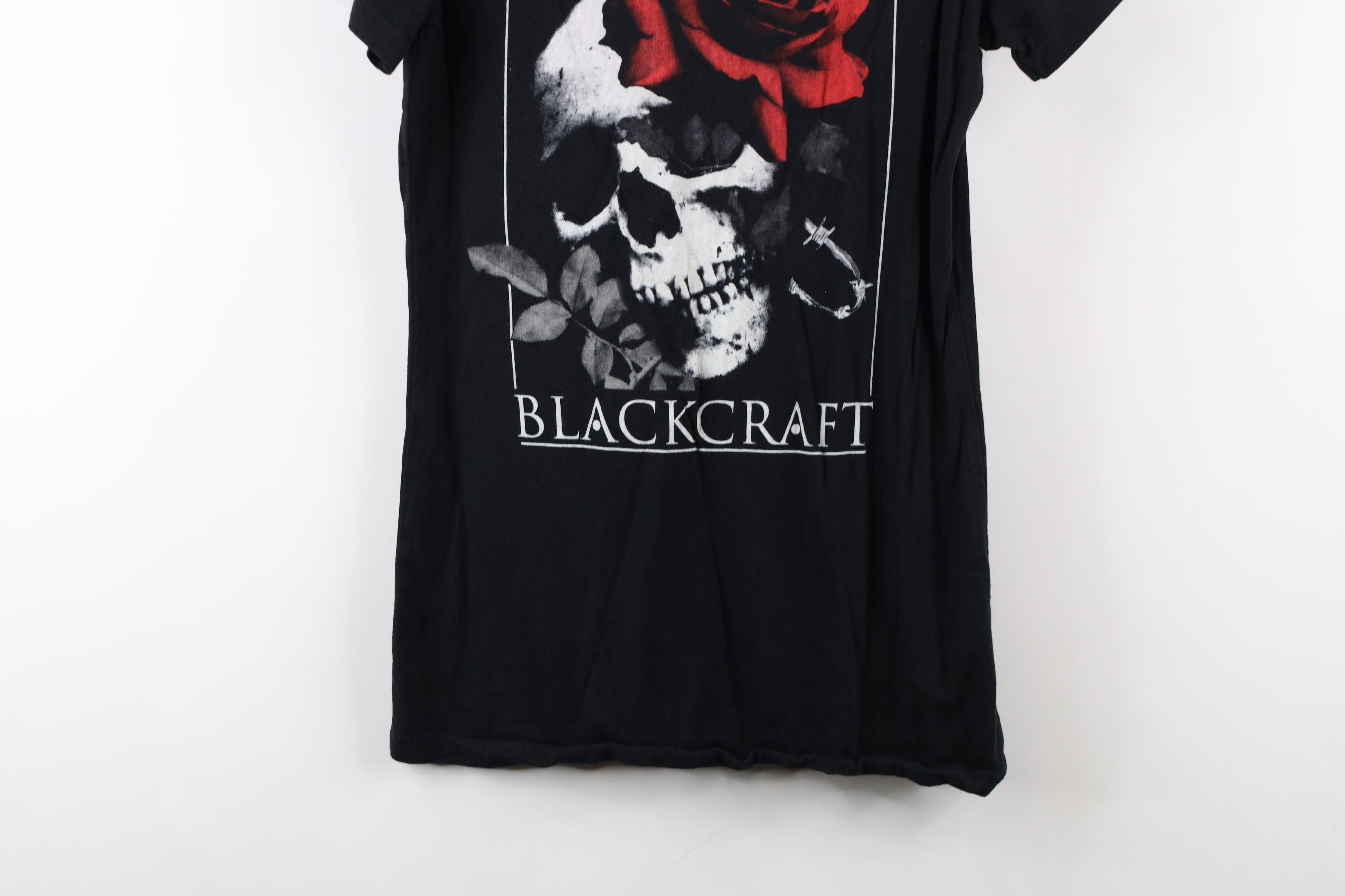 Vintage Y2K Streetwear Tribal Barbed Wire Rose Skull MMA T-Shirt Size M / US 6-8 / IT 42-44 - 14 Thumbnail