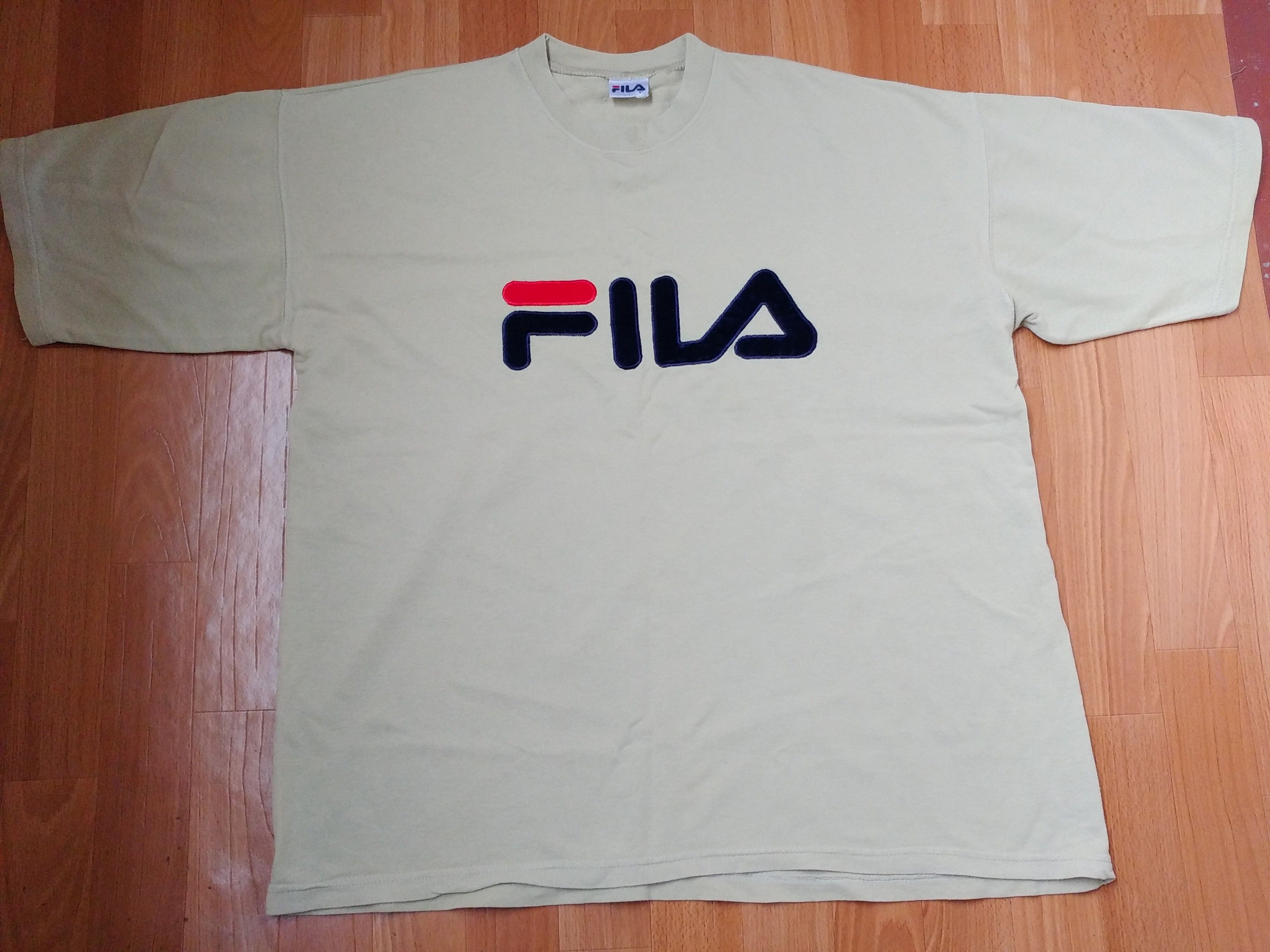 Fila FILA t-shirt, beige vintage basketball jersey 90s hip hop XL Size US XL / EU 56 / 4 - 1 Thumbnail