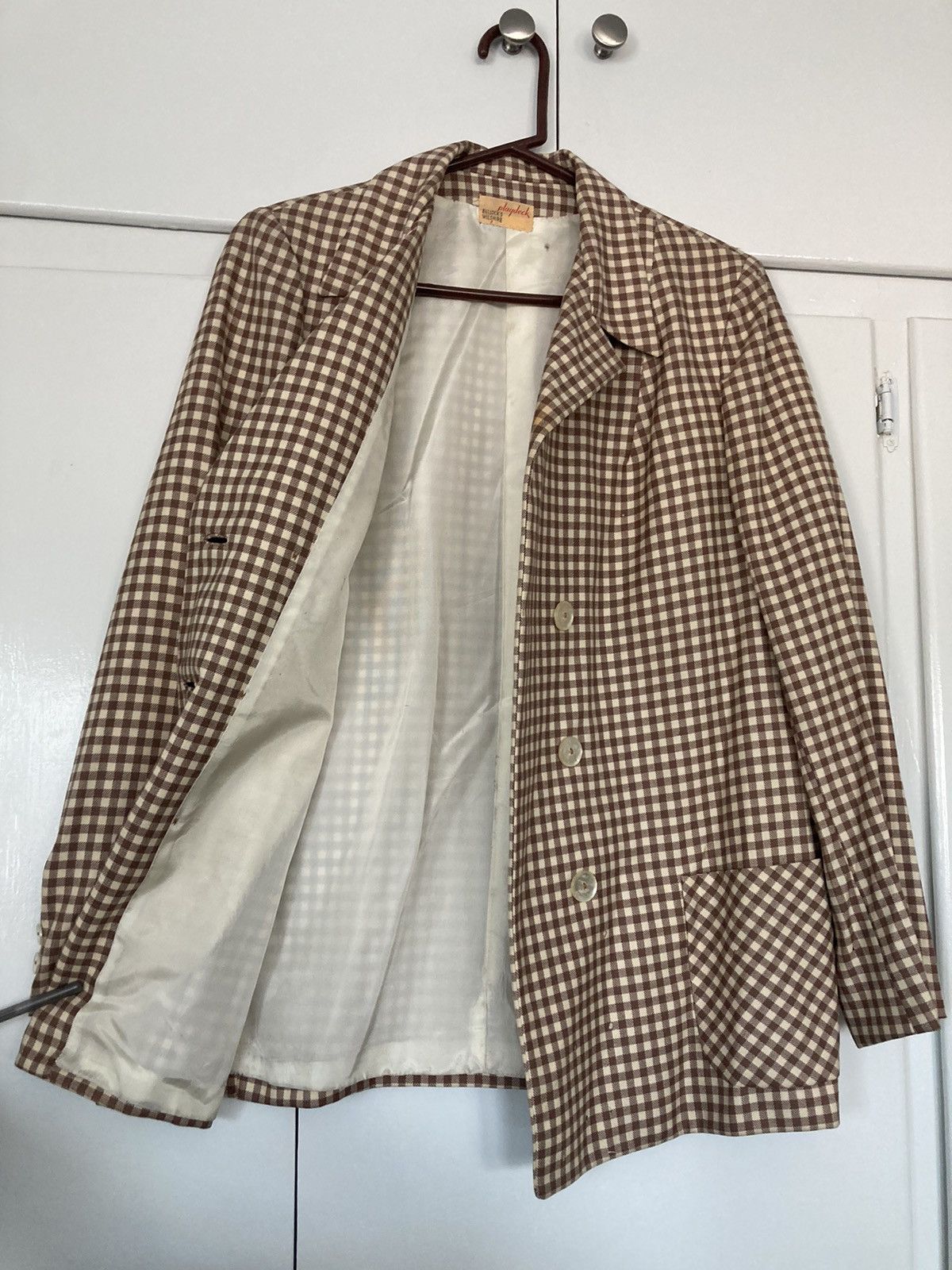 Vintage BULLOCK'S WILSHIRE PLAYDECK BLAZER JACKET COAT CHECKERED 60S Size ONE SIZE - 4 Thumbnail