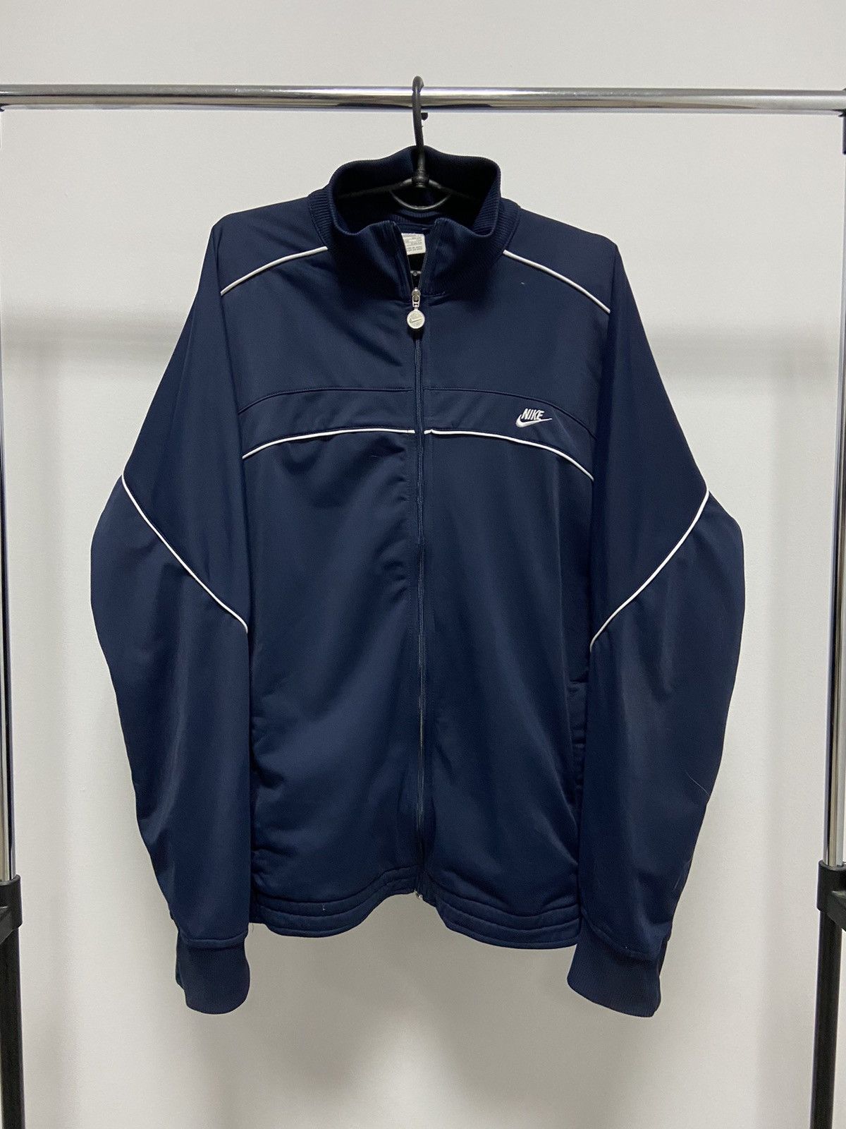 Nike × Vintage Nike Vintage Sweatshirt Windbreaker small Logo 90s Size US XL / EU 56 / 4 - 1 Thumbnail