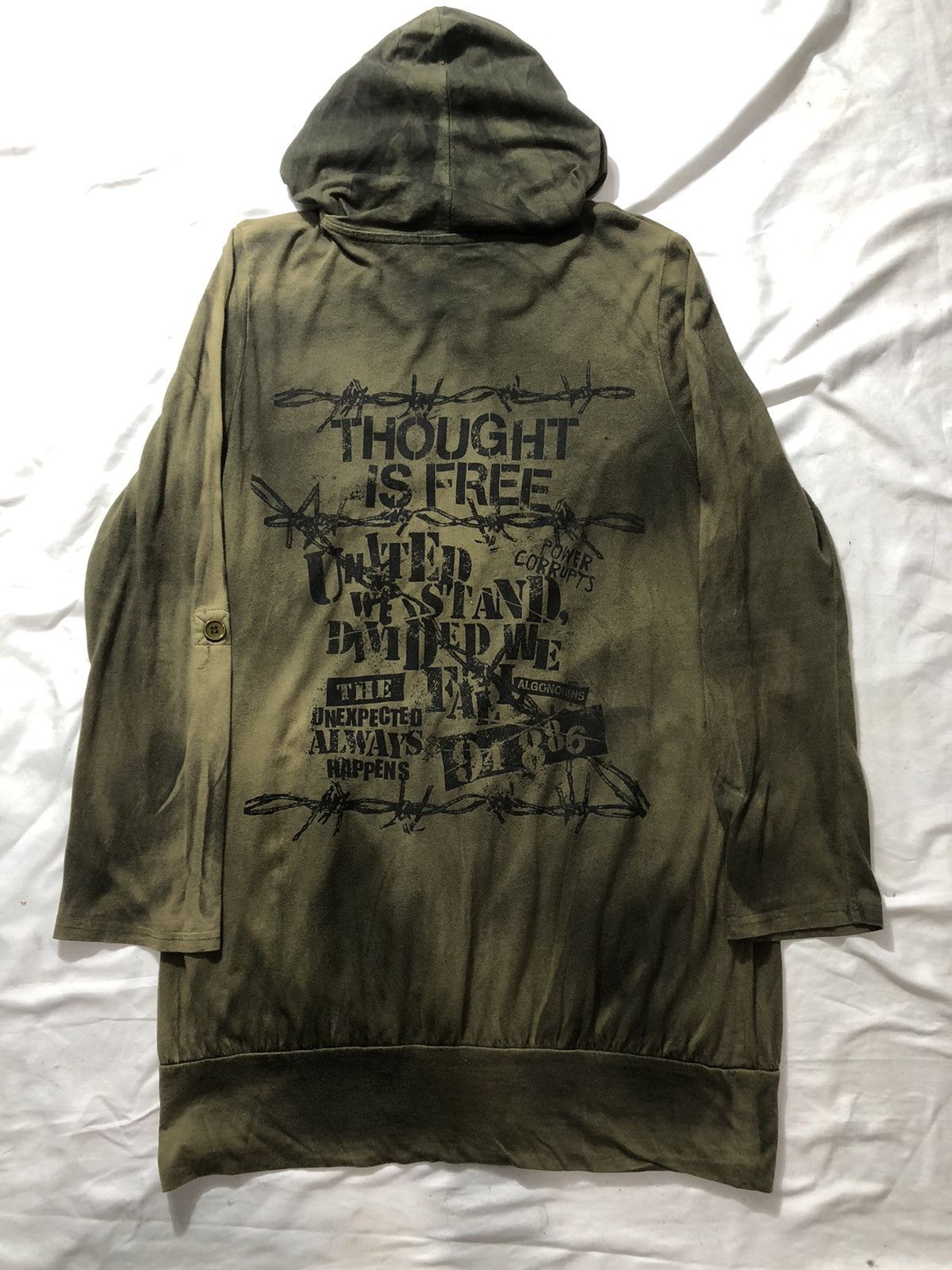 Beauty Beast × Hysteric Glamour × Yohji Yamamoto Japan Gothic Tribal Poem Zipp Hoodie Ifsix Style Size US M / EU 48-50 / 2 - 2 Thumbnail