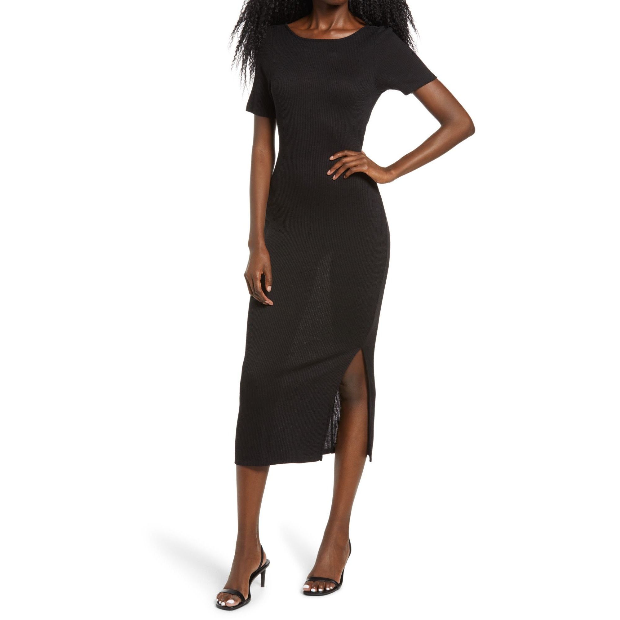 Other ROW A Junior’s Ribbed Bodycon MIDI Dress with Twist Back, B Size XL / US 12-14 / IT 48-50 - 2 Thumbnail