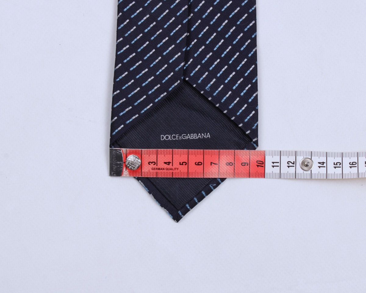 Dolce & Gabbana × Vintage DOLCE & GABBANA Cravatte Vintage Navy Blue Striped Silk Tie Size ONE SIZE - 17 Thumbnail