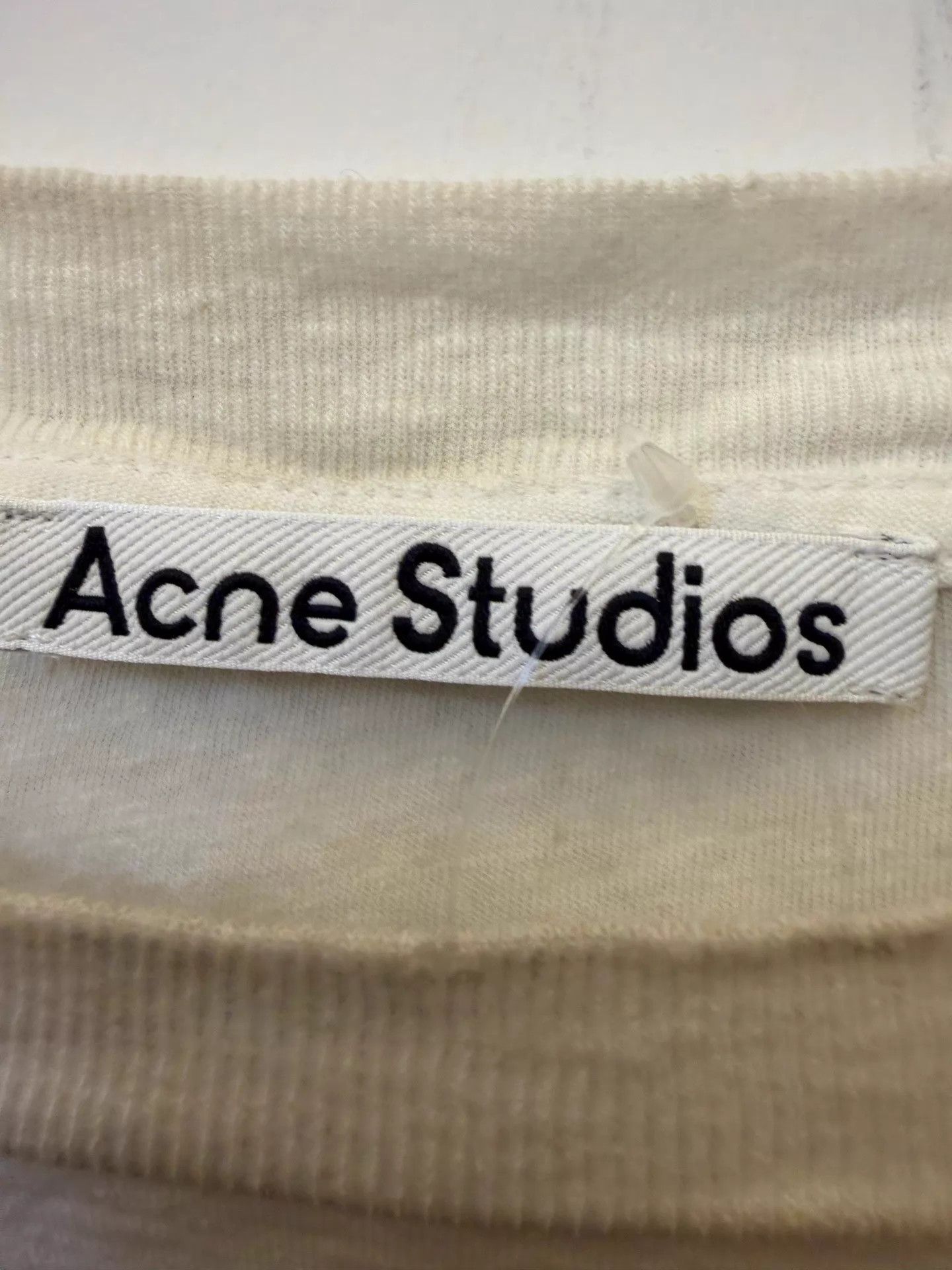 Acne Studios Acne 1996 Logo Vintage Oversized White Unisex Tee L Size US M / EU 48-50 / 2 - 2 Thumbnail