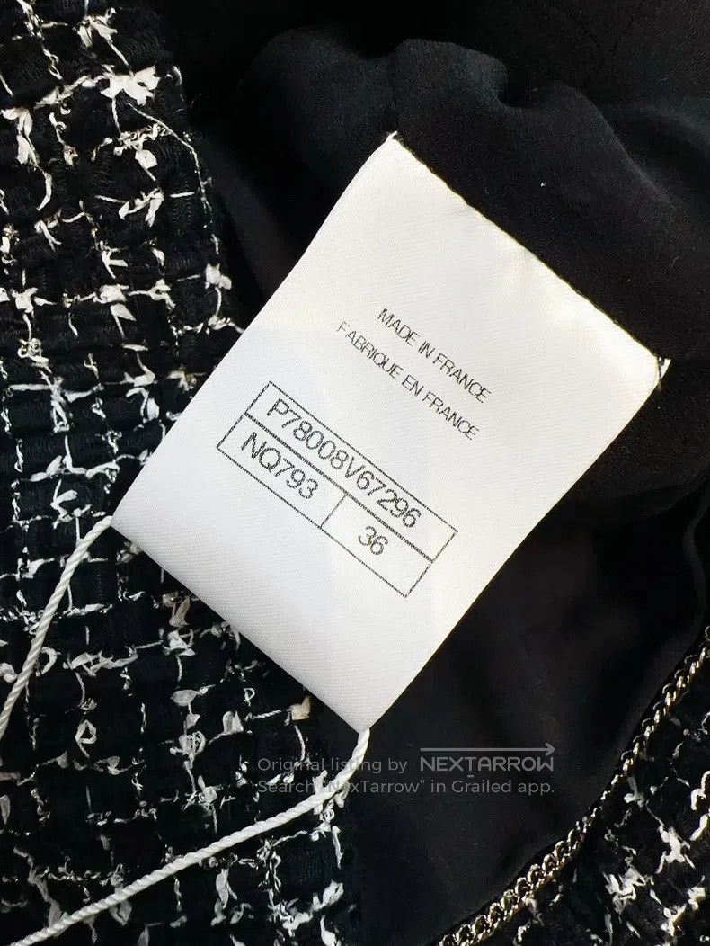 Chanel Chanel 24b black and white mixed colour tweed long-sleeved Size XS / US 0-2 / IT 36-38 - 5 Thumbnail
