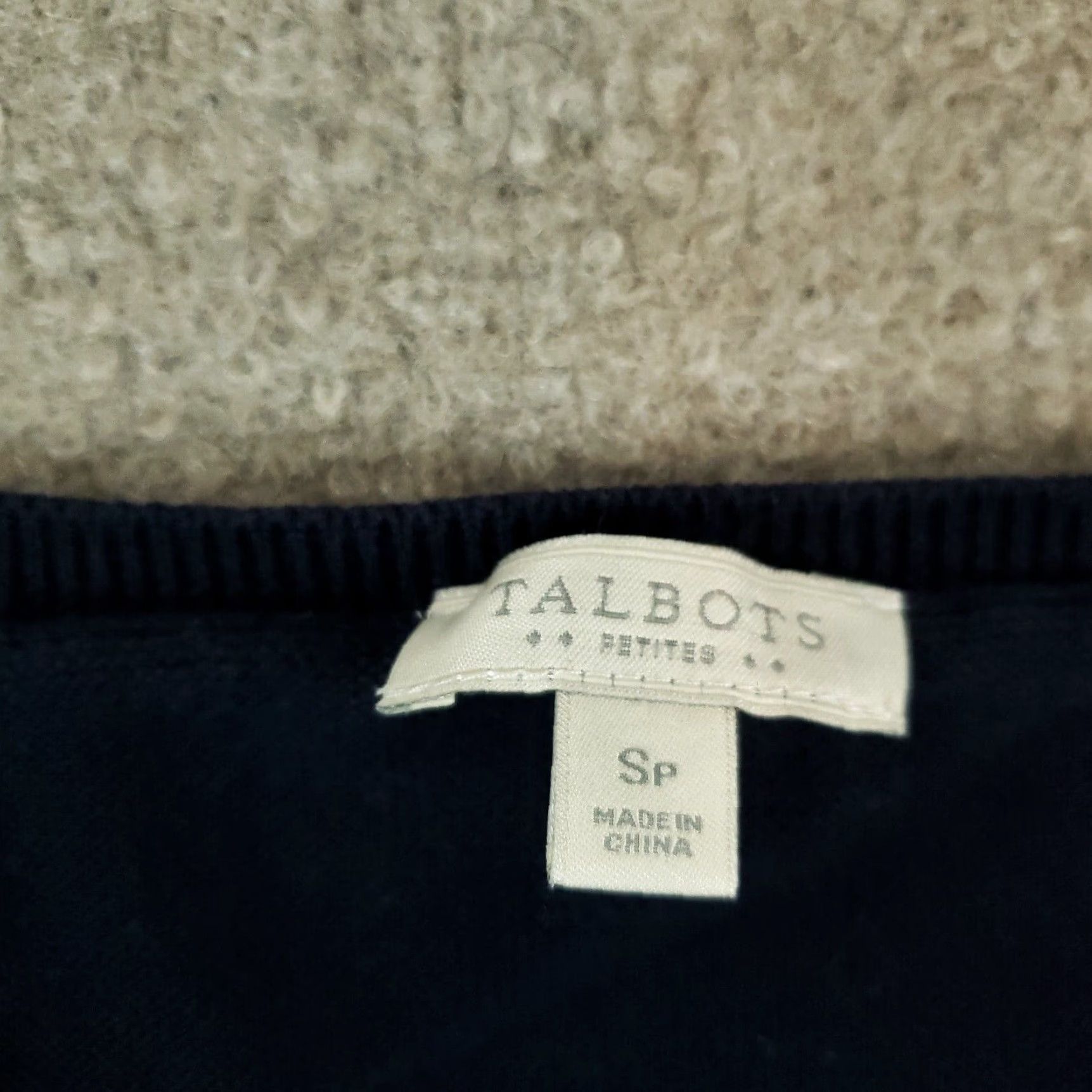 Talbots Talbots Sweater Womens Small Petite Blue Crew Neck Pullover Long Sleeve Hearts Size S / US 4 / IT 40 - 5 Thumbnail