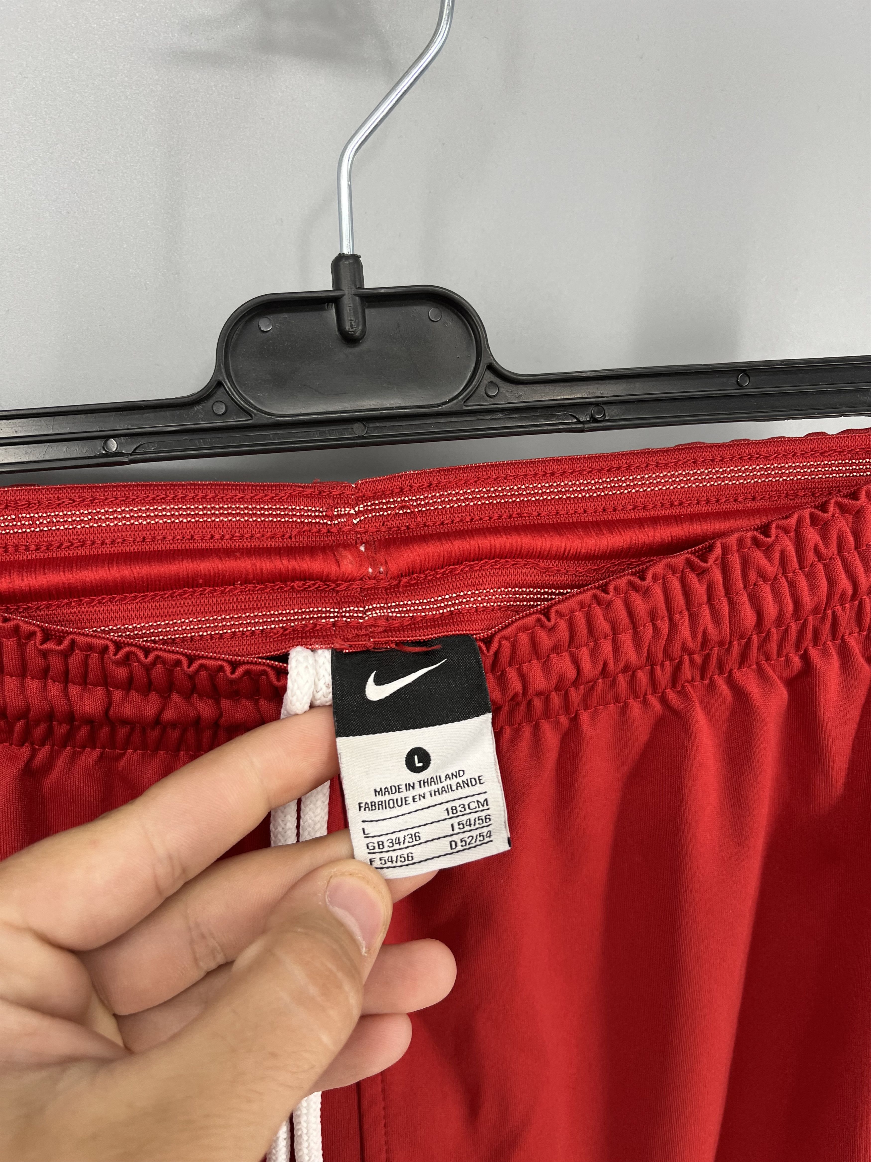 Nike 90s Vintage Nike Red Nylon Mini Swoosh Shorts Travis Styl Size US 36 / EU 52 - 6 Thumbnail