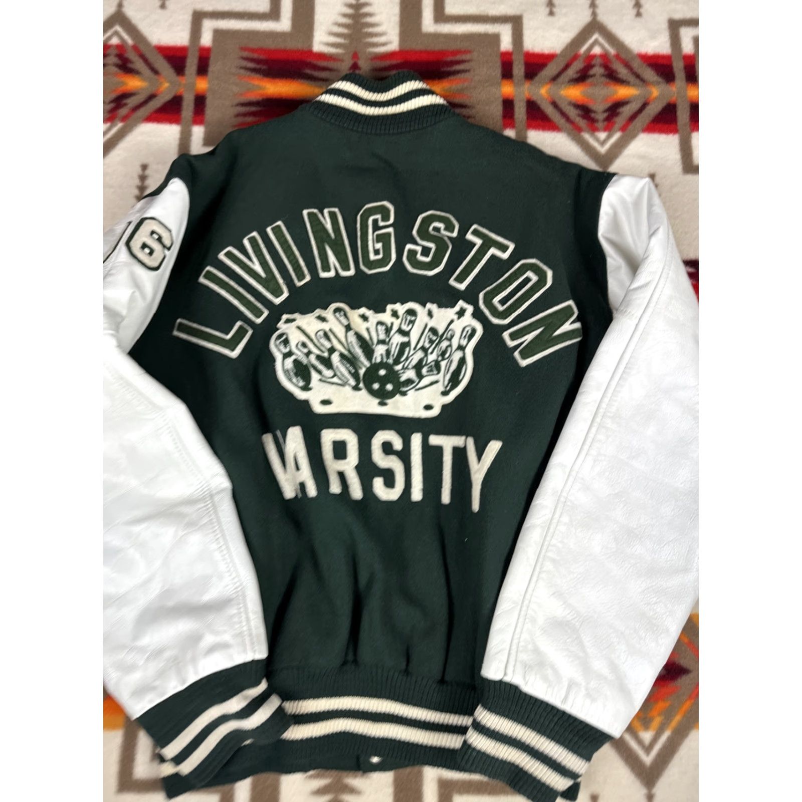 Vintage VINTAGE Fordham Livingston Lancers Varsity Jacket Coat Wool Green XL Men School 2006 Varsity XL Coat Size US XL / EU 56 / 4 - 5 Thumbnail