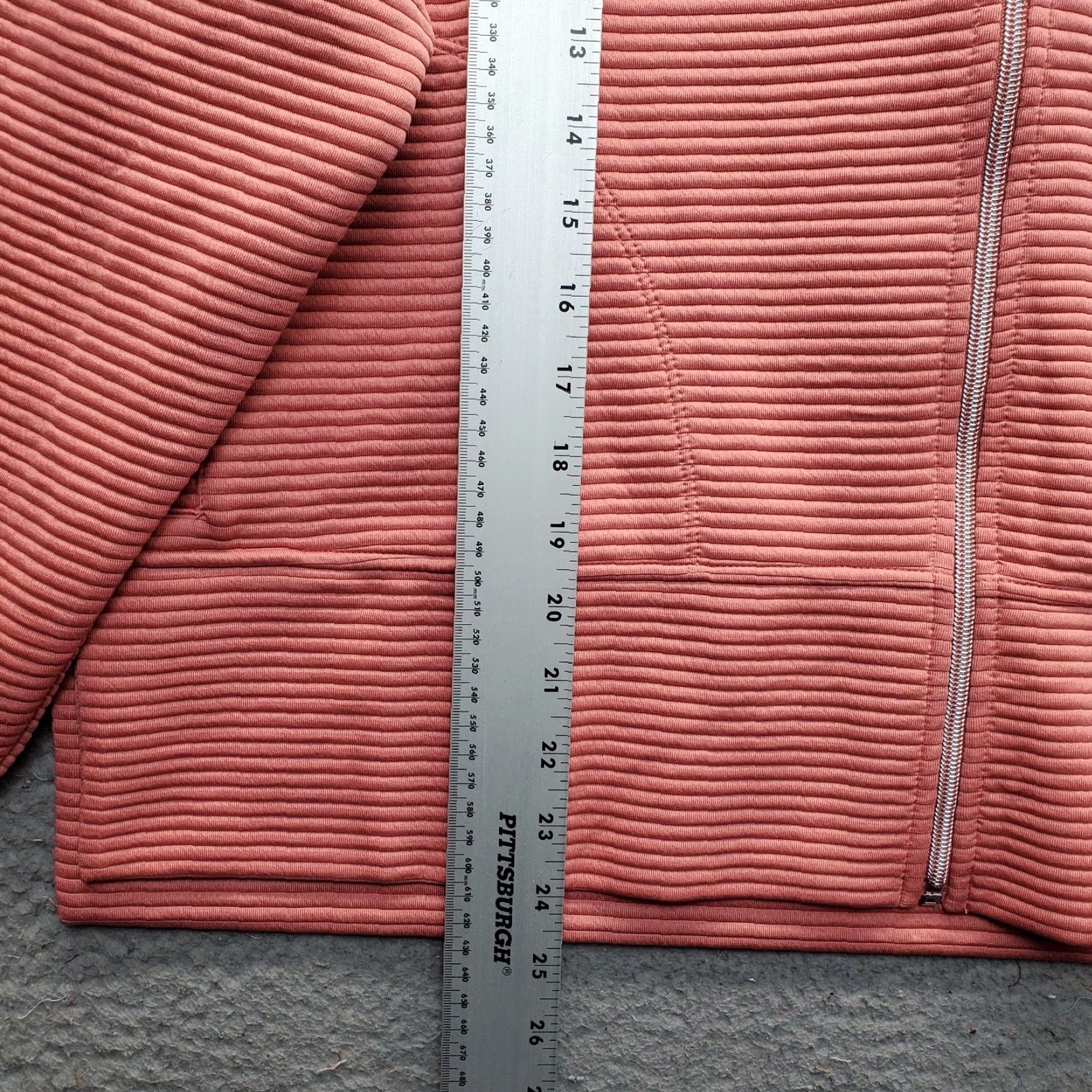 DKNY DKNY Hooded Jacket Womens XL Pink Full Zip Pockets Tech Ottoman Ribbed Breathable Size XL / US 12-14 / IT 48-50 - 3 Thumbnail