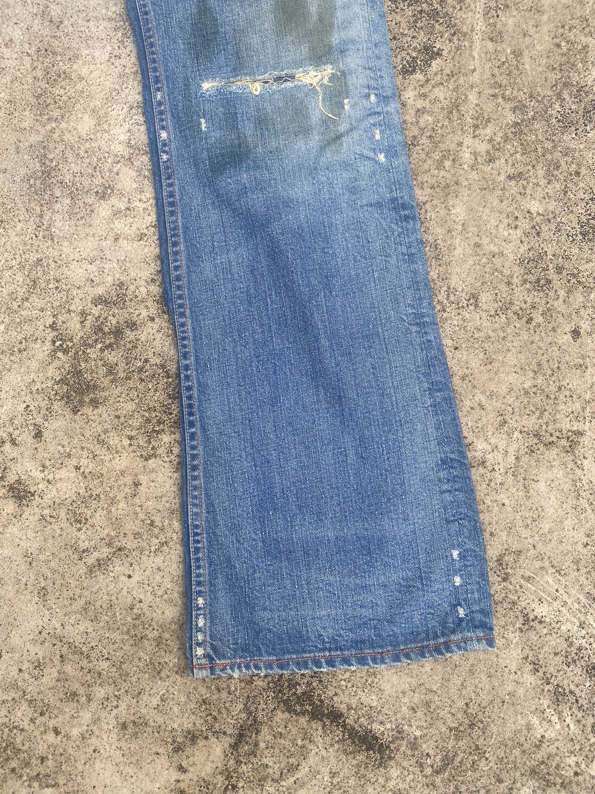 Japanese Brand Flare Jeans Earnest Sewn Distress Boot Cut Size US 31 - 5 Thumbnail