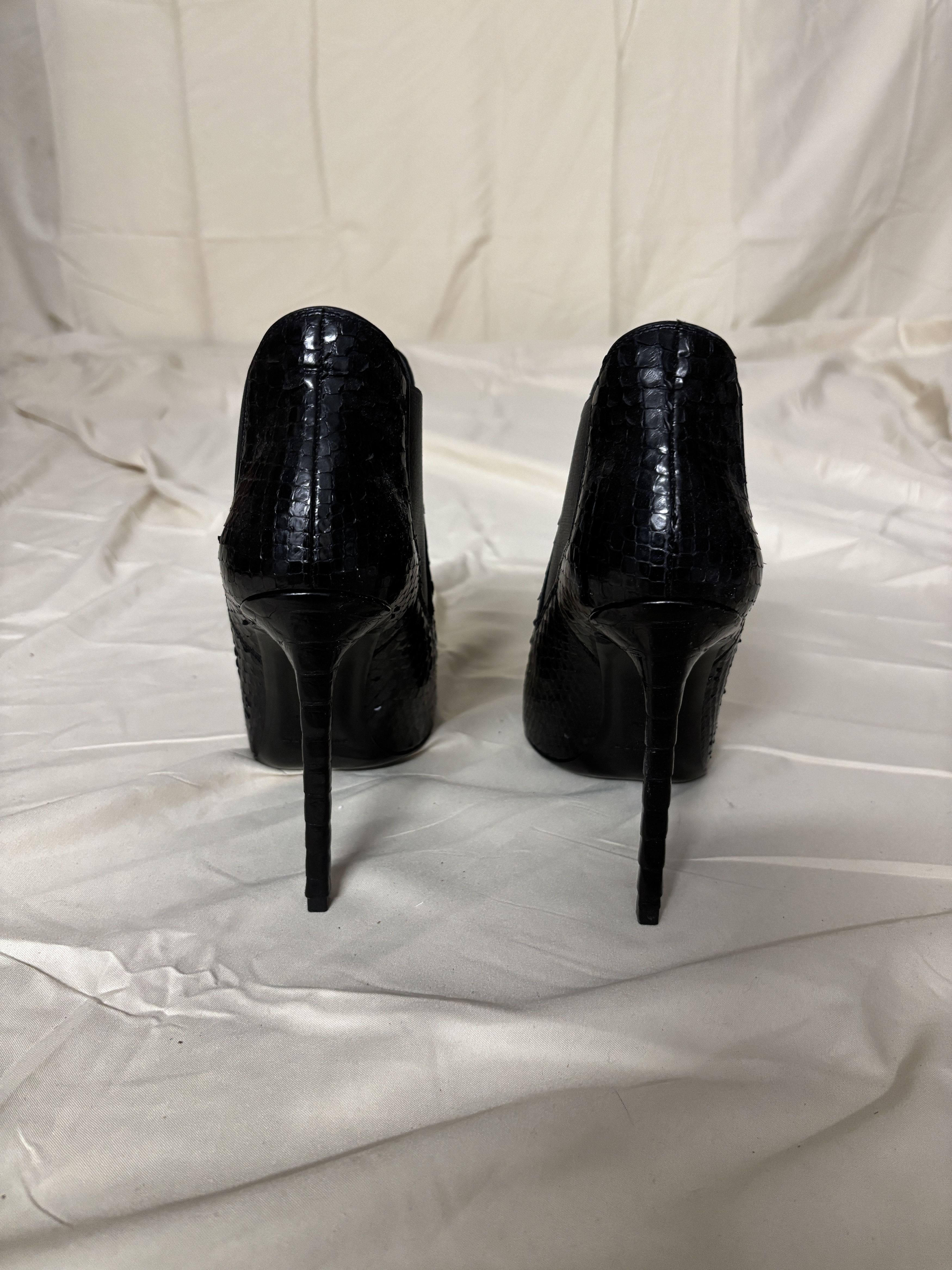Yves Saint Laurent YSL Snakeskin Boots by Hedi Slimane - NIB, sz 37.5 Size US 7.5 / IT 37.5 - 7 Thumbnail