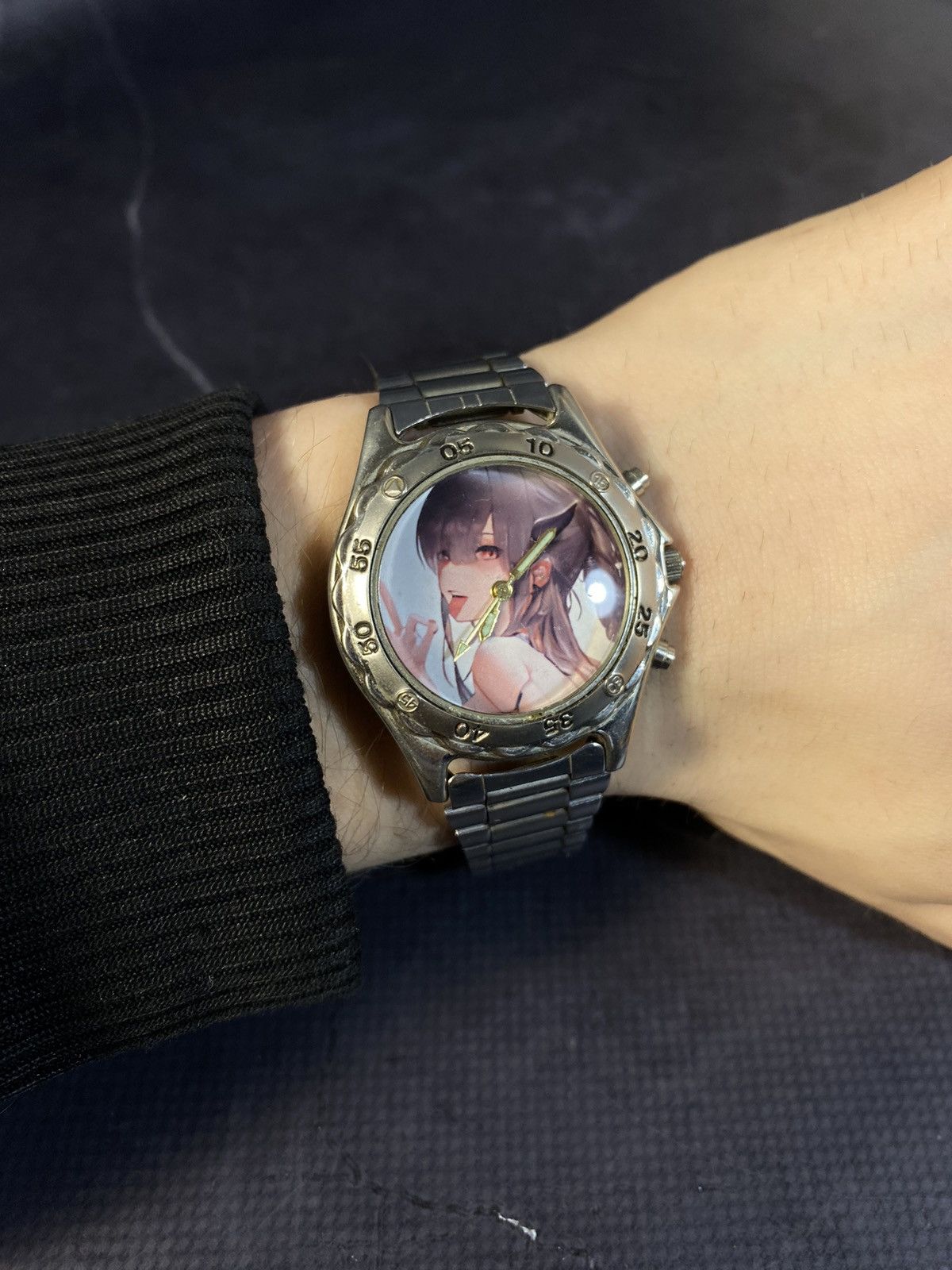 Japanese Brand Ahegao Anime Tyan Watch with Metal Bracelet Size ONE SIZE - 3 Thumbnail