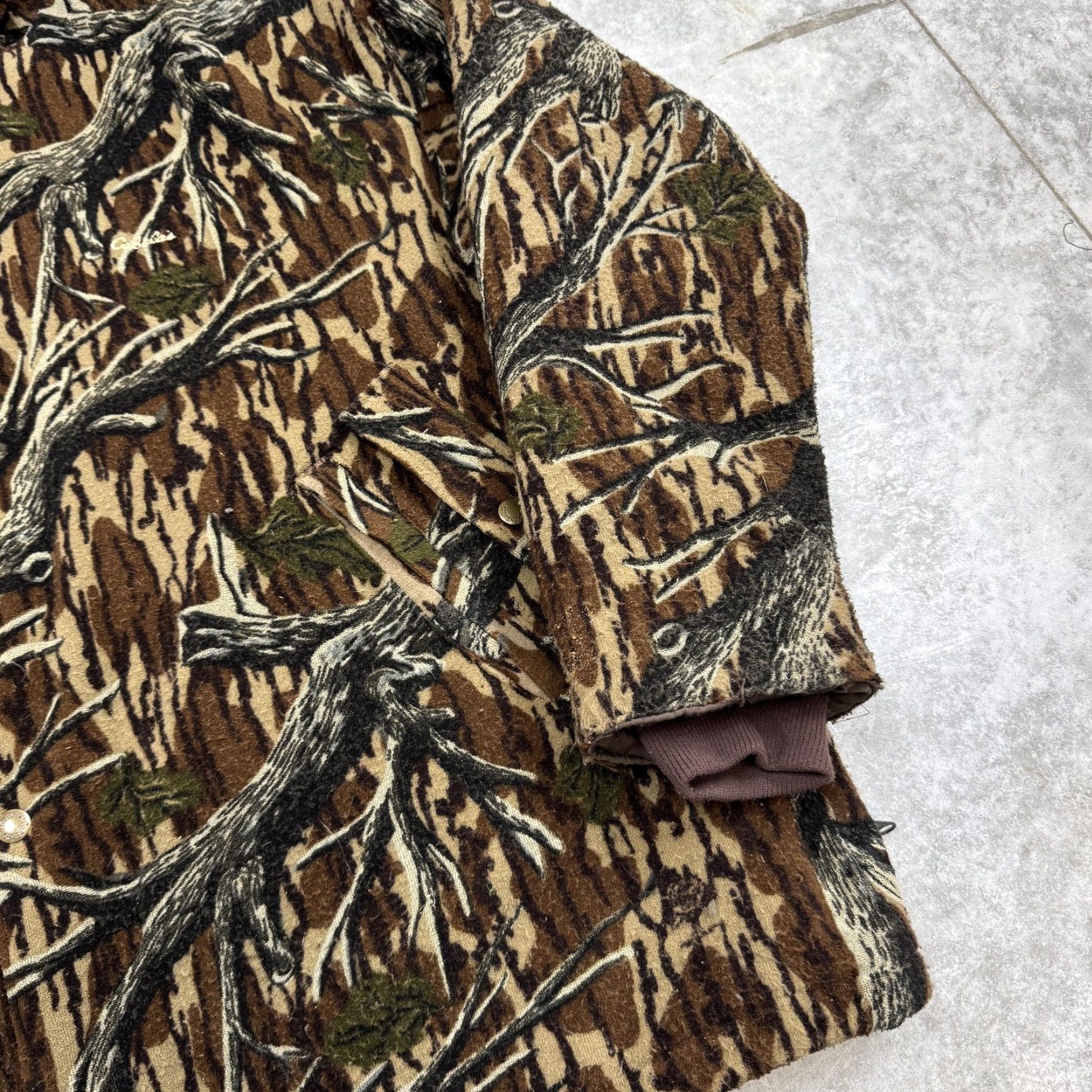 Vintage Cabela's Jacket Mens XL Camouflage Hooded Dry-Plus Hunting Game Pouch Parka Wool Brown Zip Regular"} Size US XL / EU 56 / 4 - 3 Thumbnail