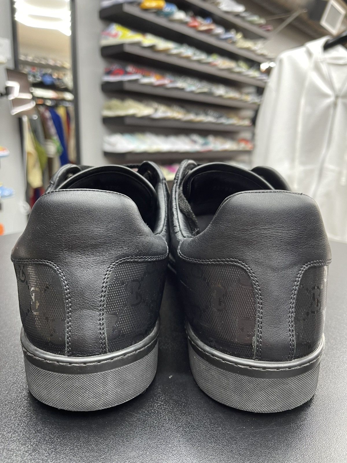 Gucci Size 13US/12.5G - Gucci GG Monogram Guccissima Low 'Black' Size US 13 / EU 46 - 4 Thumbnail