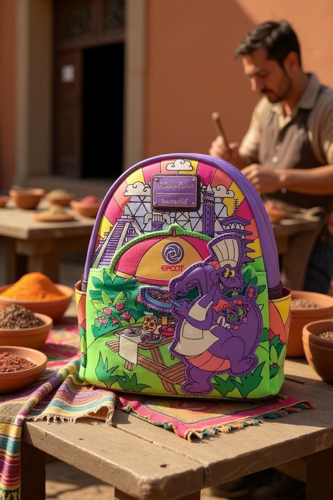 Disney Disney Figment Loungefly - 2024 EPCOT Food and Wine - NWT Size ONE SIZE - 1 Thumbnail