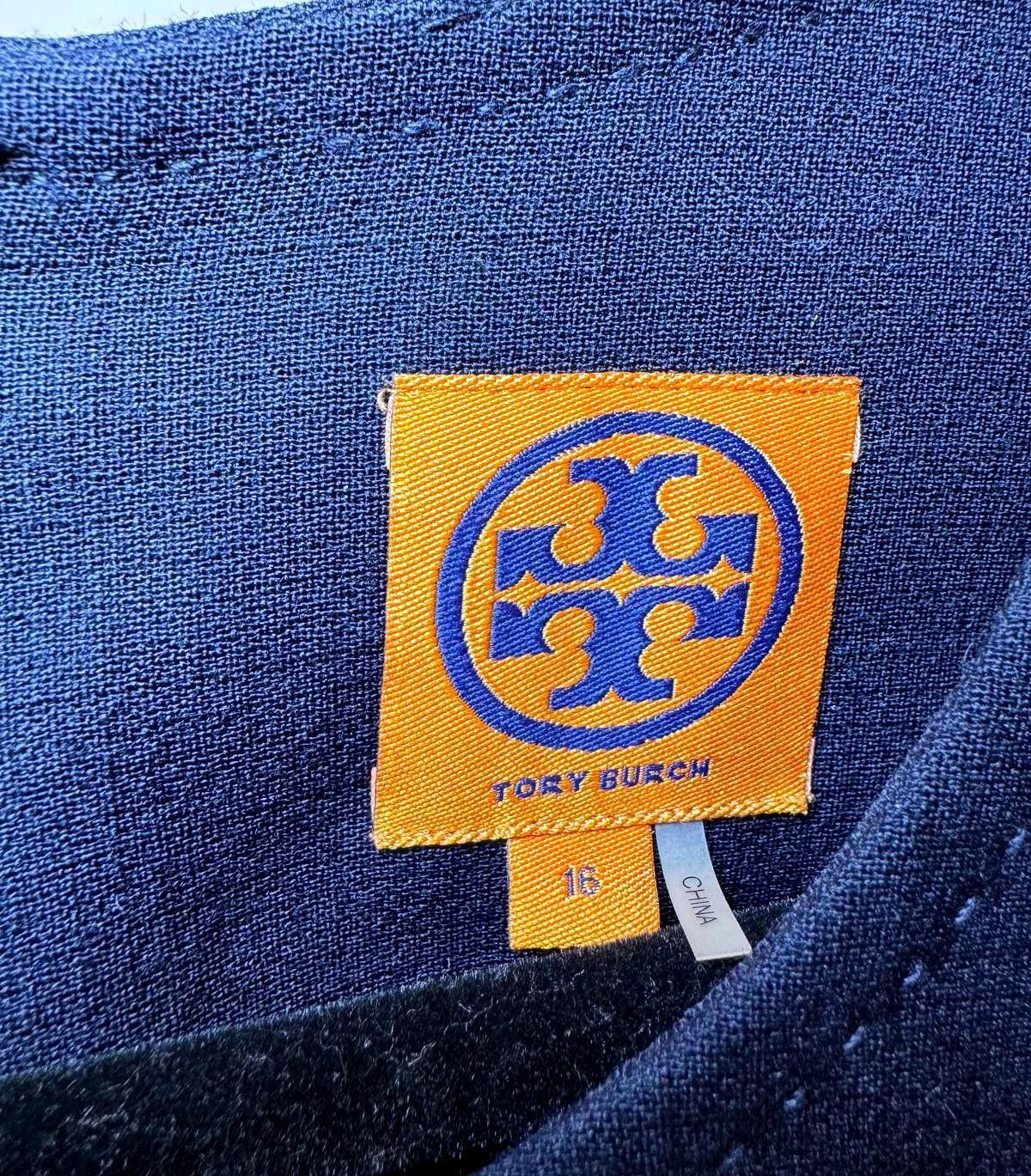Designer Tory Burch Classic Navy Blue Sleeveless Dress Size XXL / US 16-18 / IT 52-54 - 3 Thumbnail